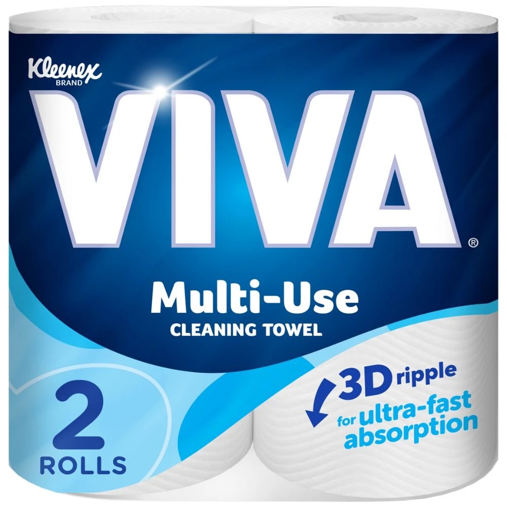 1 Kleenex VIVA Kitchen Towels 120 Sheet Twin Pack, 1 of 6