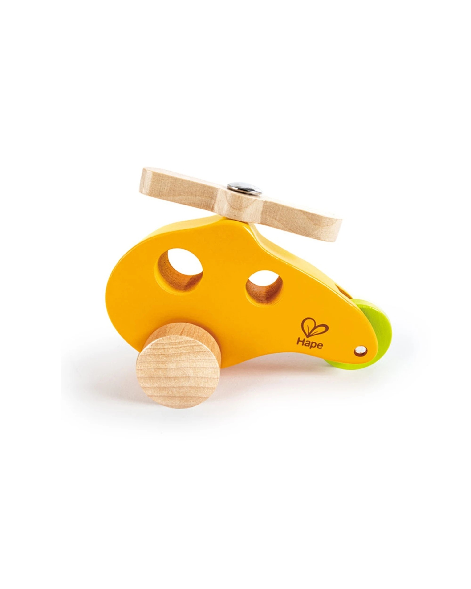 1 Hape Little Copter Wooden Toy Vehicle Kids Hand-Powered Toy Helicopter Up Up Away Theme - Multi, 1 of 3