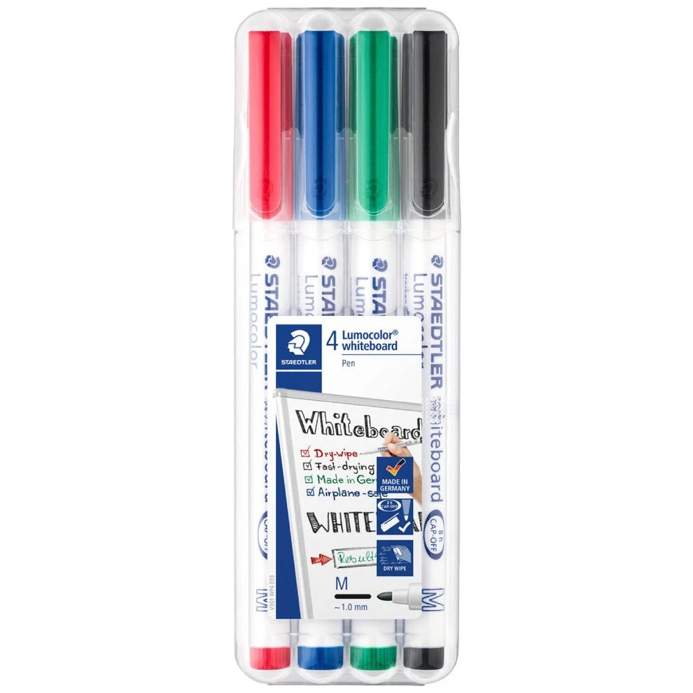 1 Staedtler Lumocolor Whiteboard Pens Bullet Assorted 4 Pack, 1 of 6