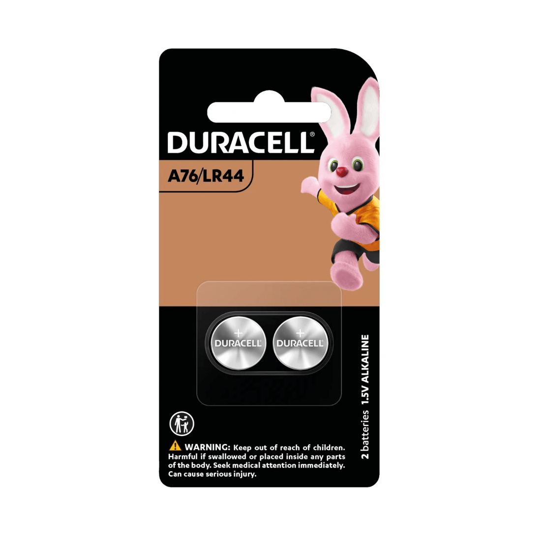 1 2 Pack Duracell Specialty A76/LR44 Button Batteries, 1 of 7