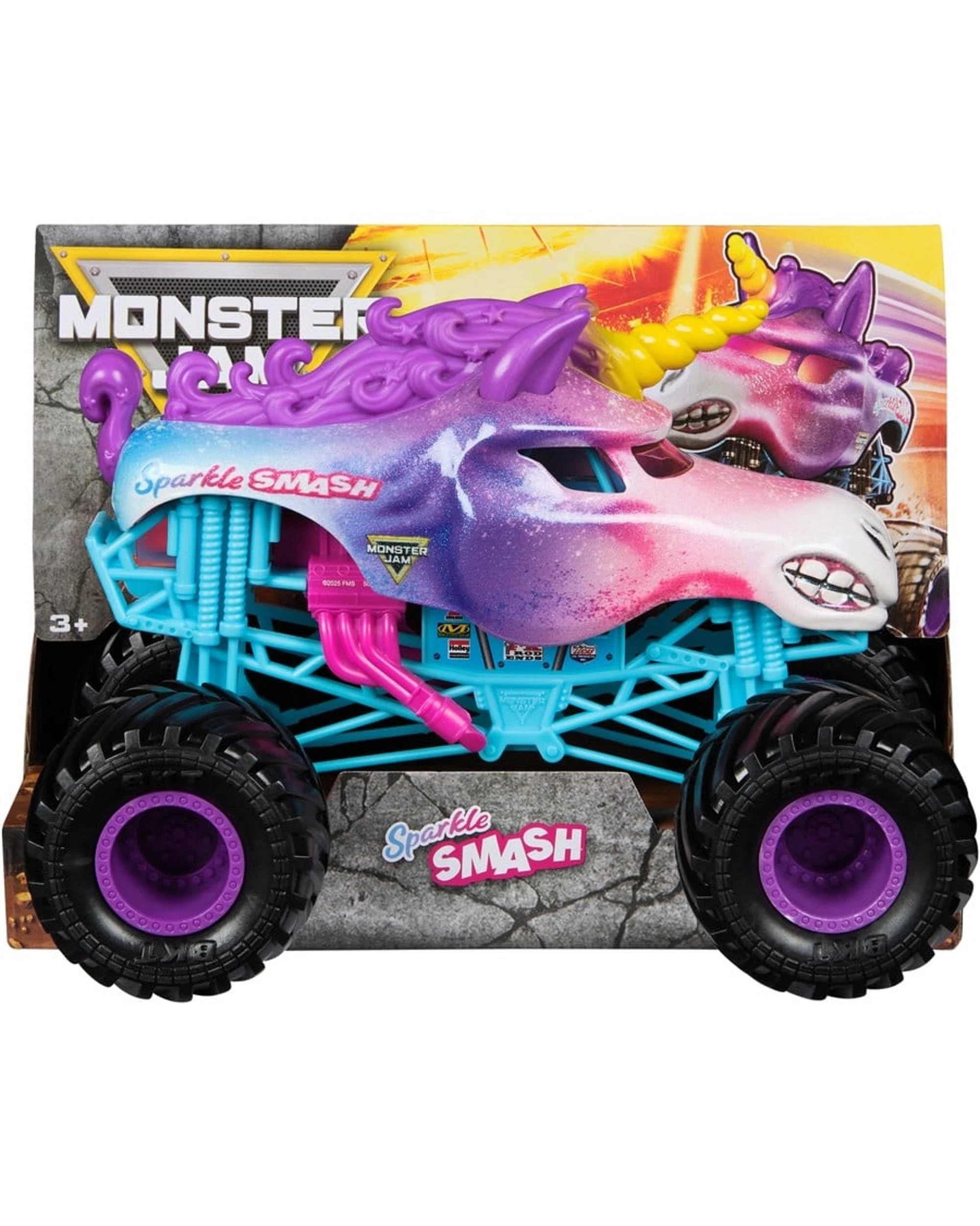 1 Monster Jam 1:24 Scale Sparkle Smash Diecast Vehicle, 1 of 4