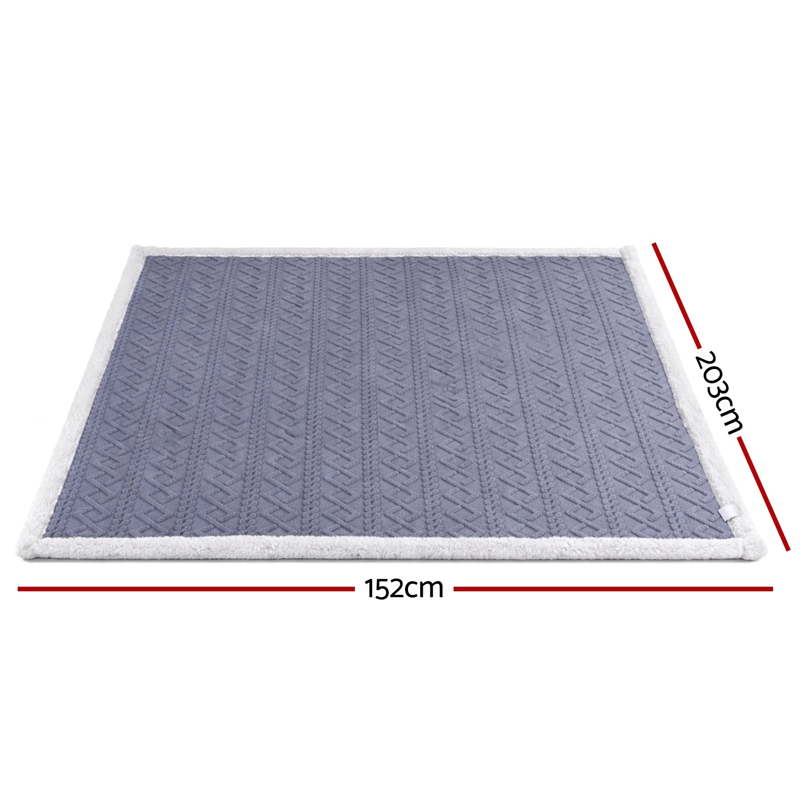 3 Giselle Bedding Giselle 152x203cm Throw Blanket Double-Sided Fleece Lightweight For Sofa Couch - Blue, 3 of 8