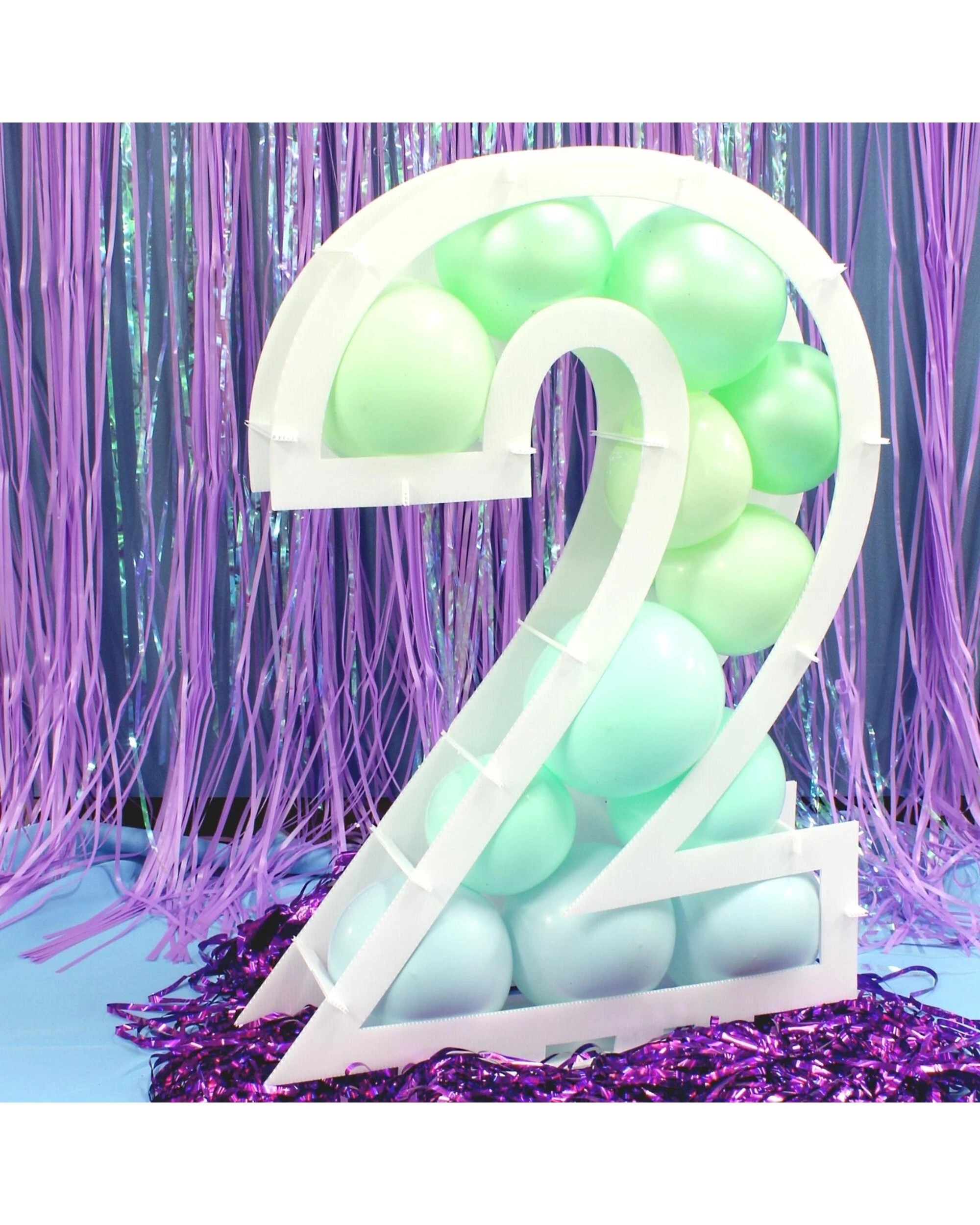 2 Partyrama Number 2 Balloon Mosaic Frame 80cm, 2 of 3