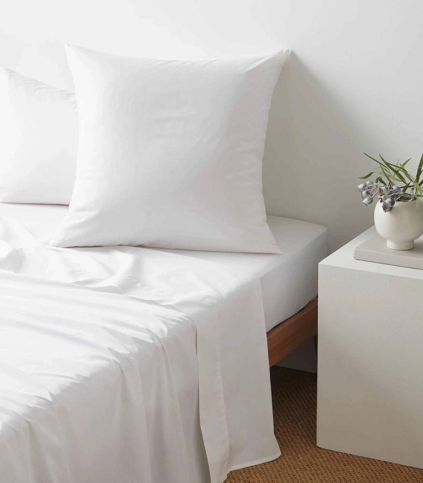 1 Target Australian Cotton 250 Thread Count European Pillowcases 2 Pack - Queen Bed - White, 1 of 2