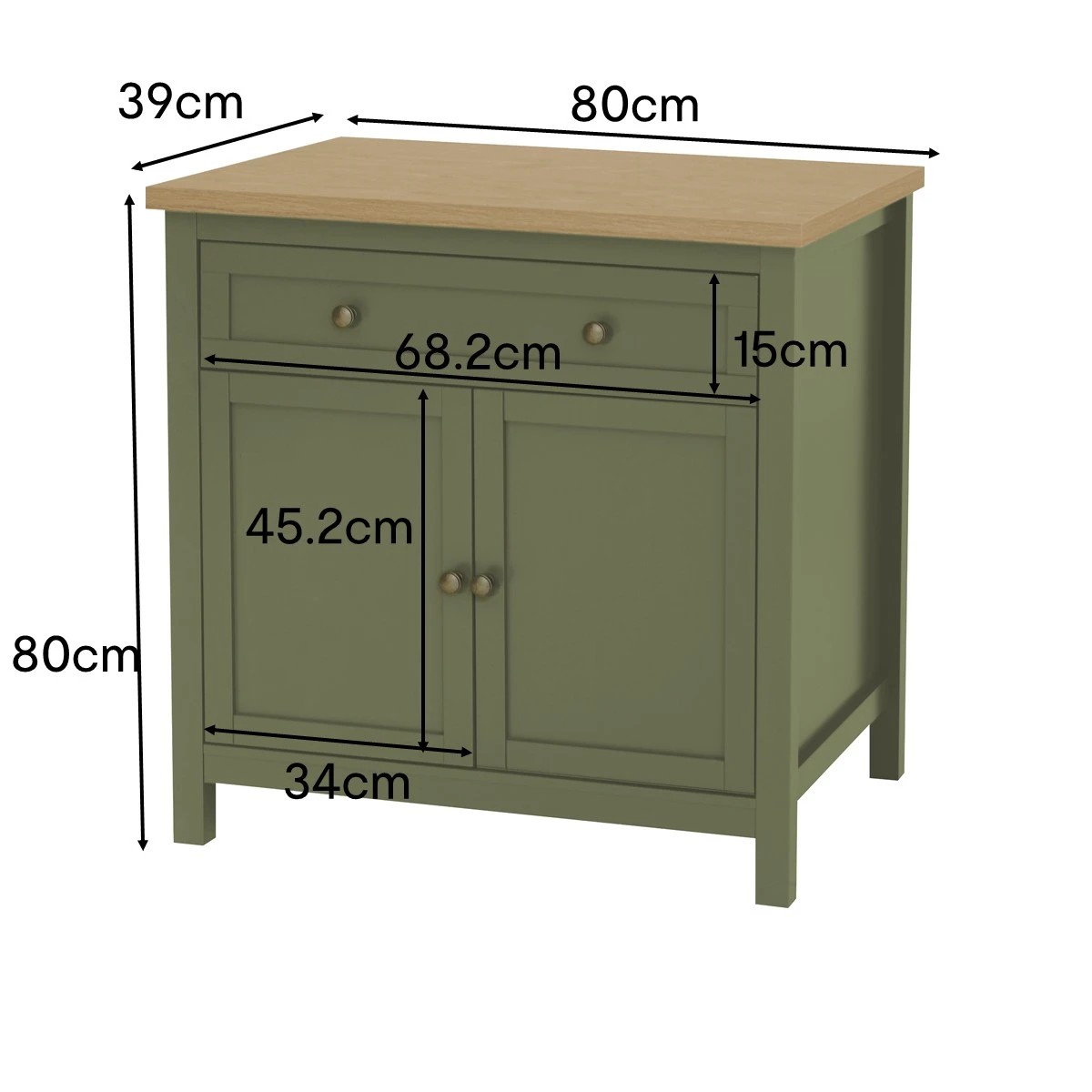 9 Oliver 2 Door Cabinet with Drawer, 9 of 9
