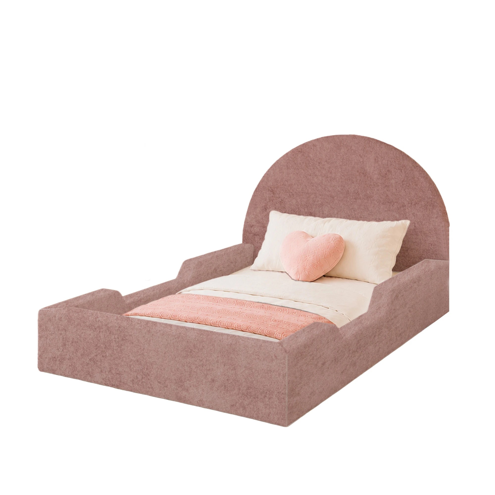 6 Milano Cubrio Kids Tool Free Bed Frame - King Single - Pink, 6 of 6
