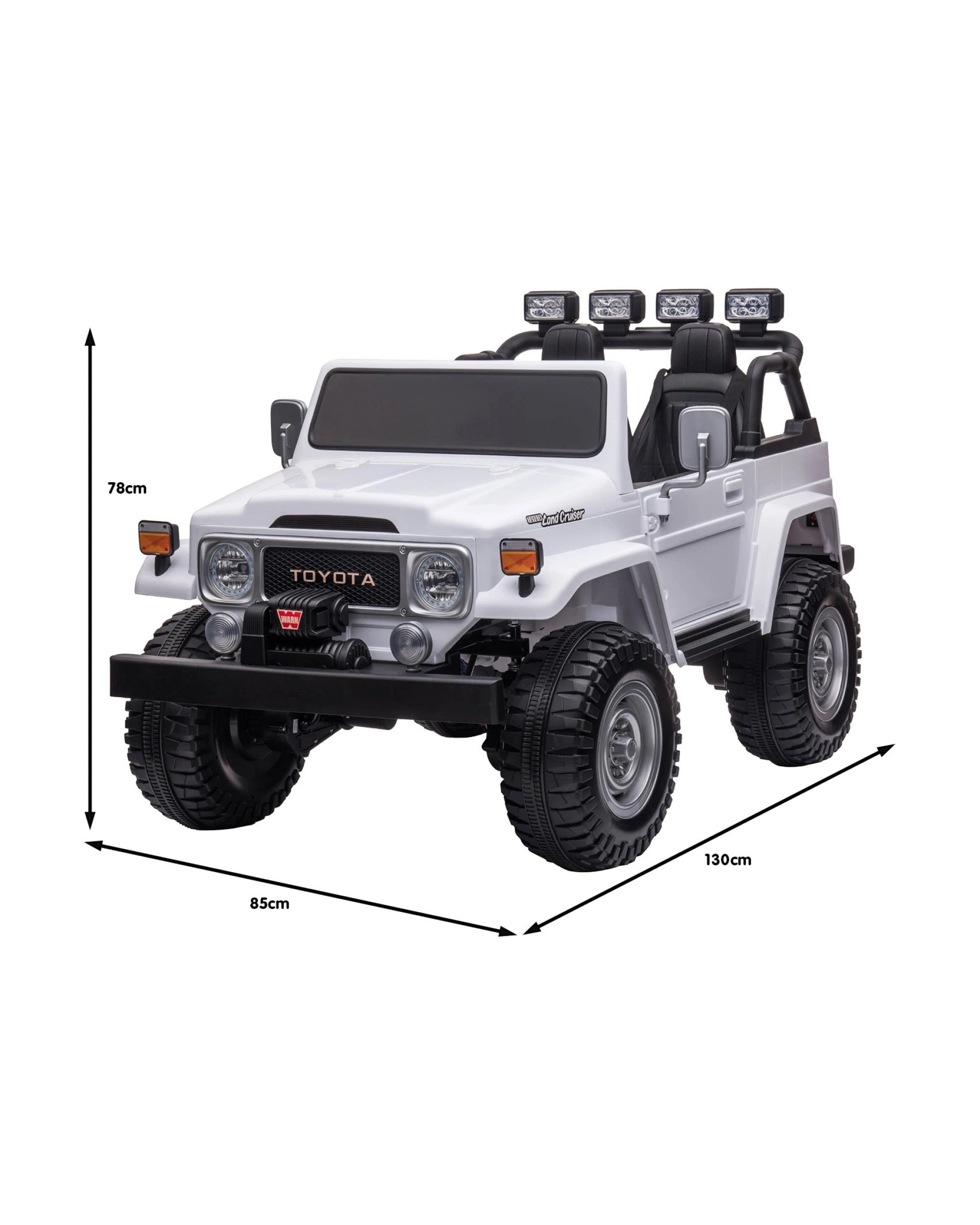 3 Kahuna Licensed Toyota FJ-40 Electric Kids Ride On Car - White, 3 of 9