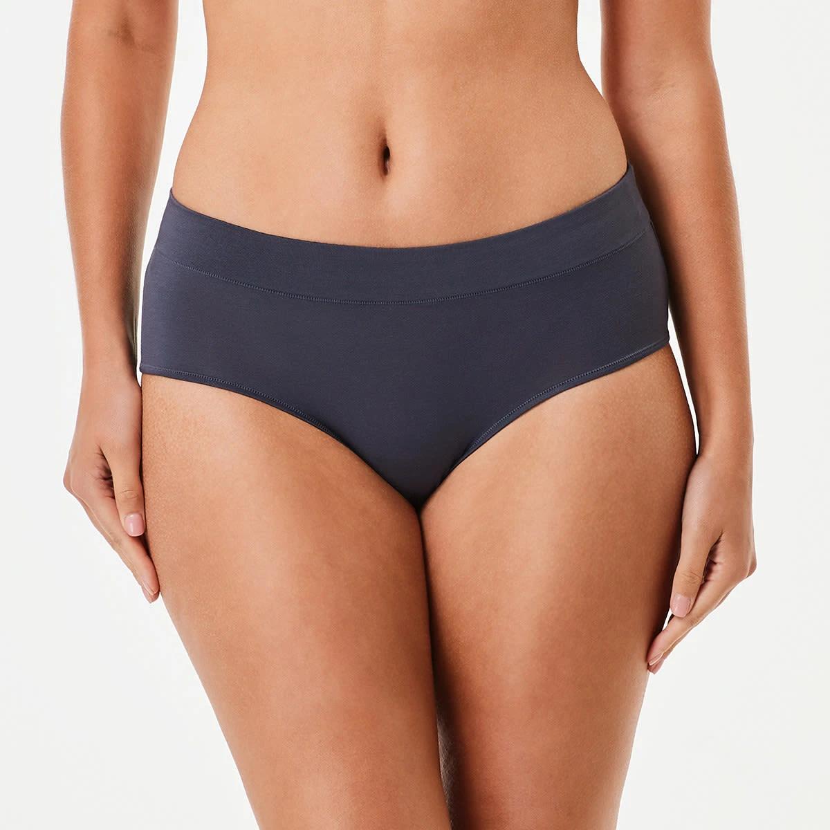 5 3 Pack Bamboo Blend Midi Briefs SMOKY GREEN, SILVER MARLE, SHADOW NAVY, 5 of 8