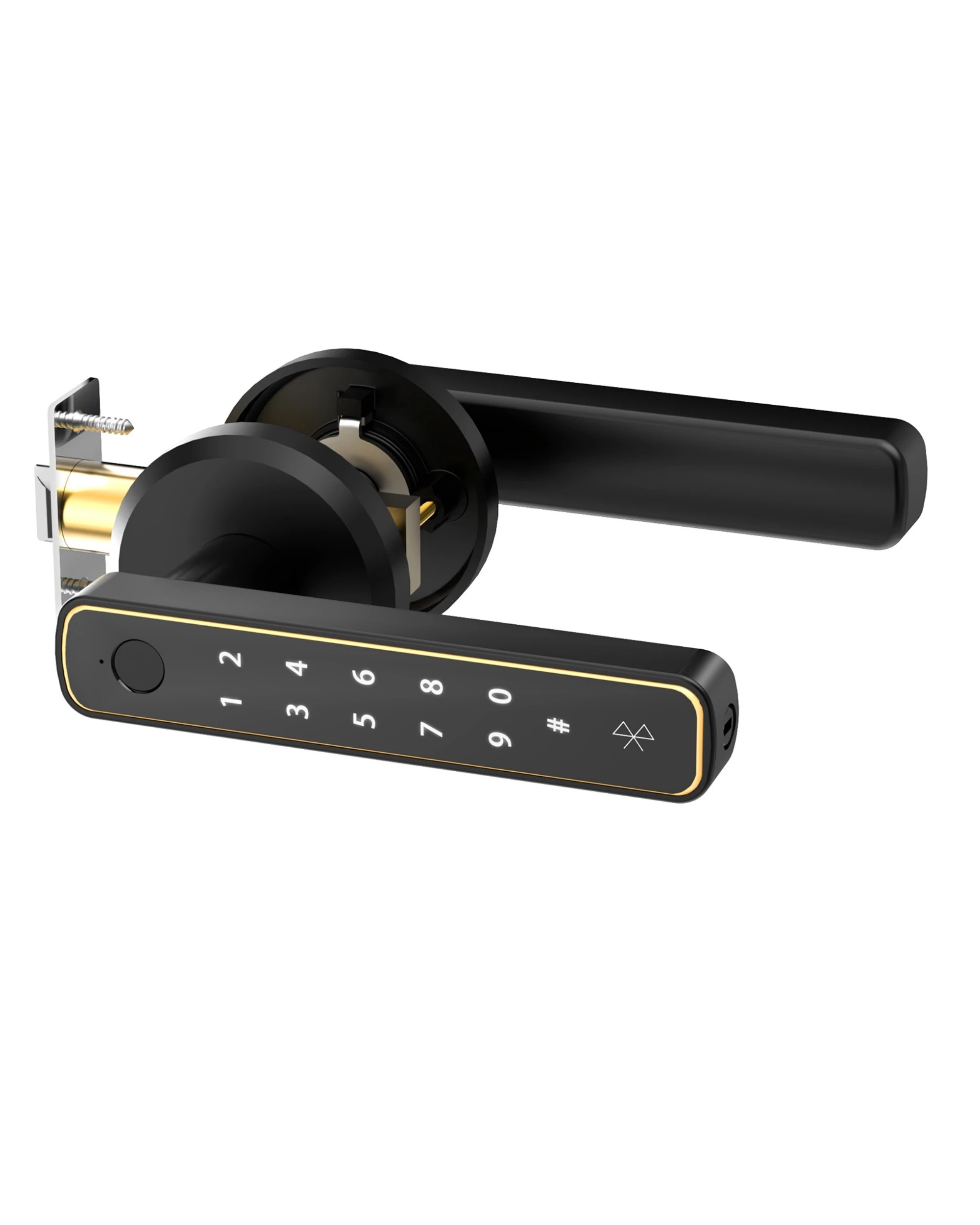 3 Advwin Fingerprint Smart Door Lock - Black, 3 of 7