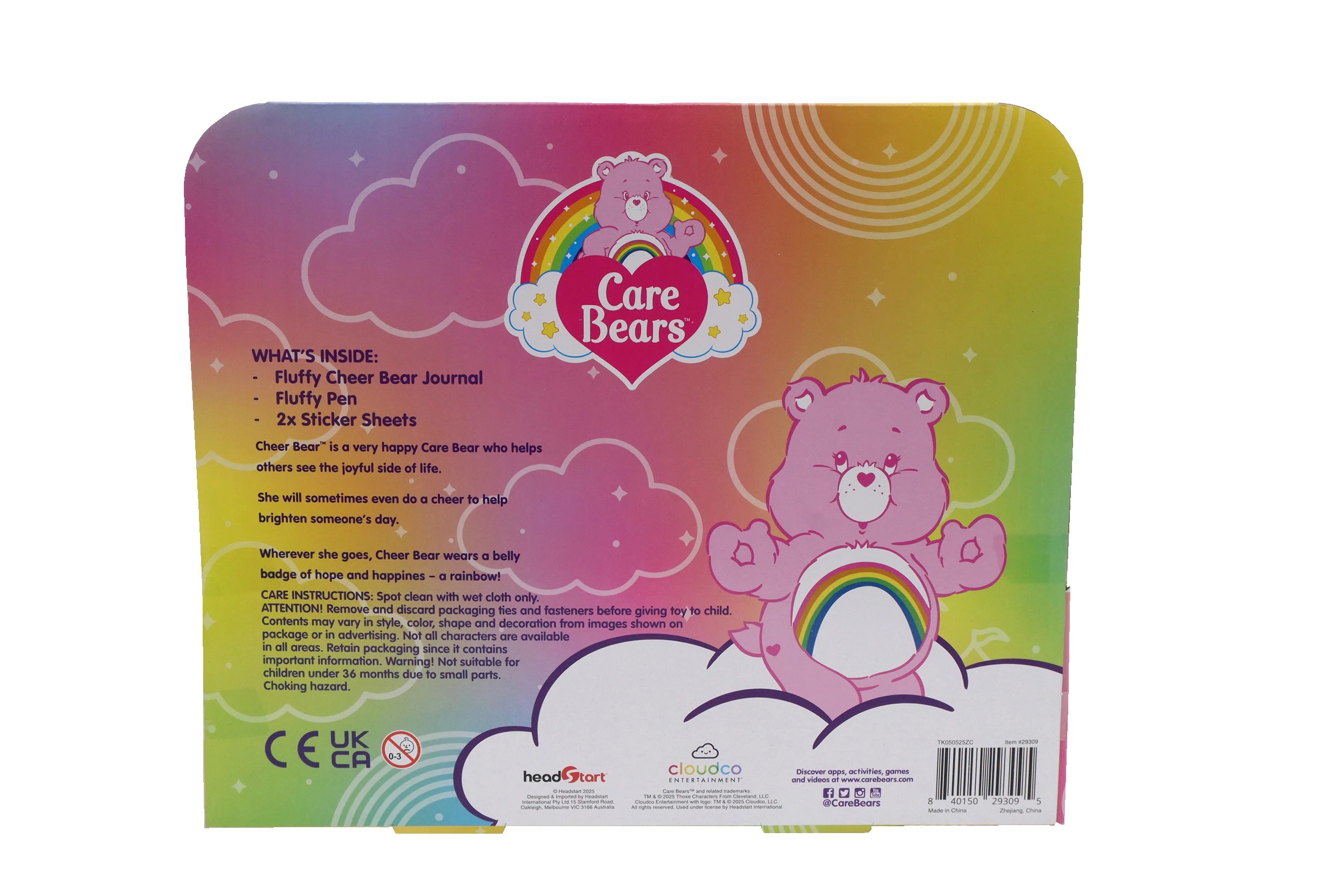 3 Care Bears Cheer Bear Fluffy Journal Set, 3 of 3