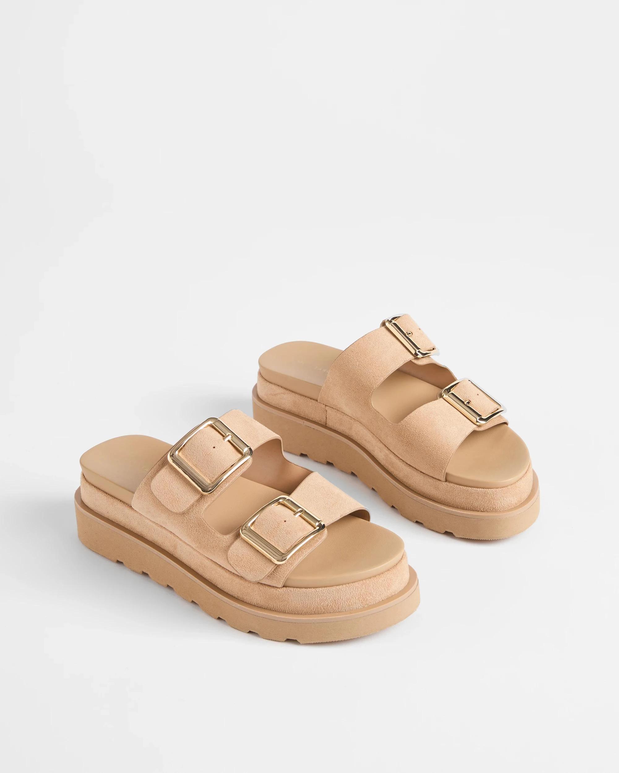 2 Target Woman Double Strap Chunky Sandal - Aleesha BROWN, 2 of 3