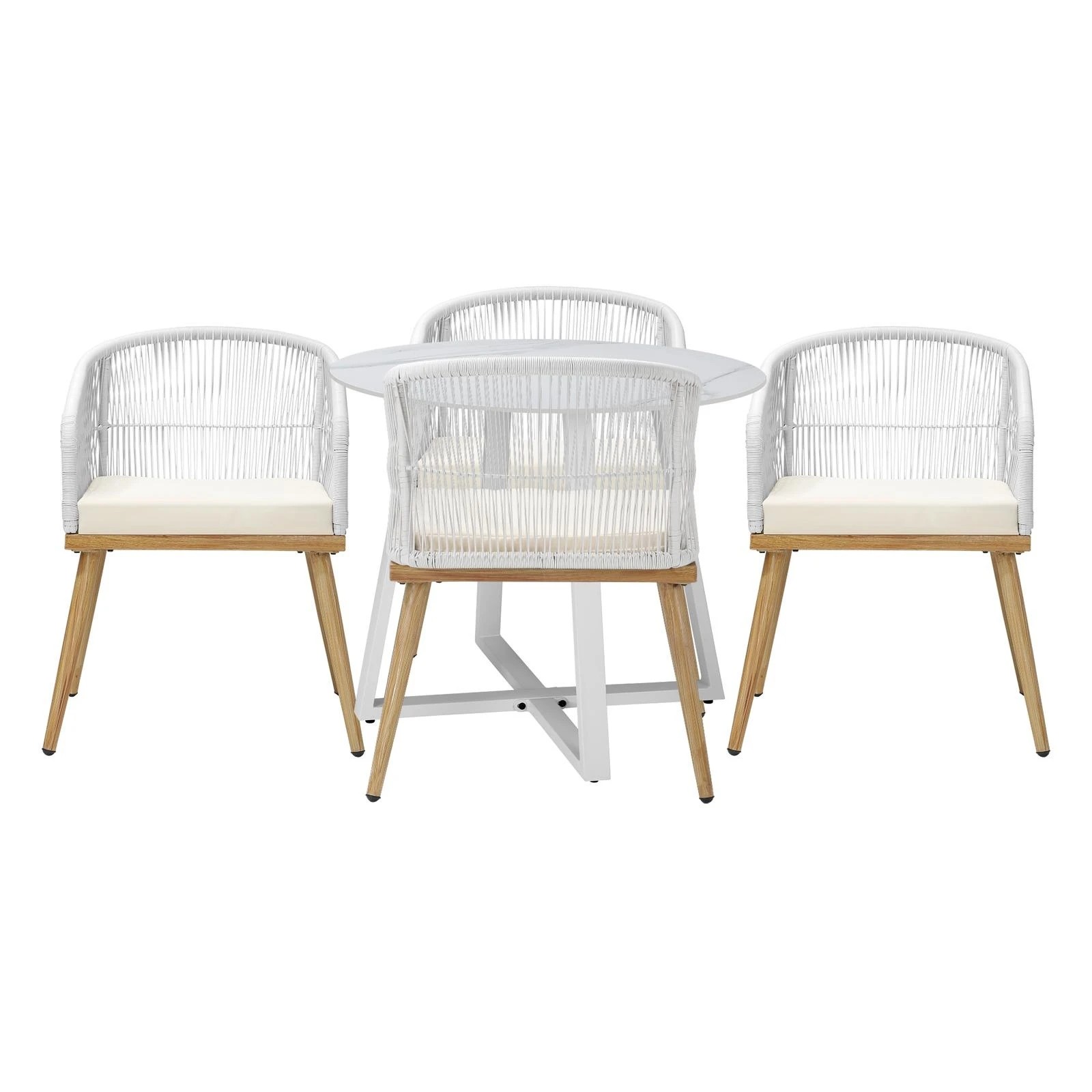 3 Livsip 5pcs Outdoor Dining Setting Table And Chairs Patio Furniture Bistro Set
 - Multi, 3 of 9