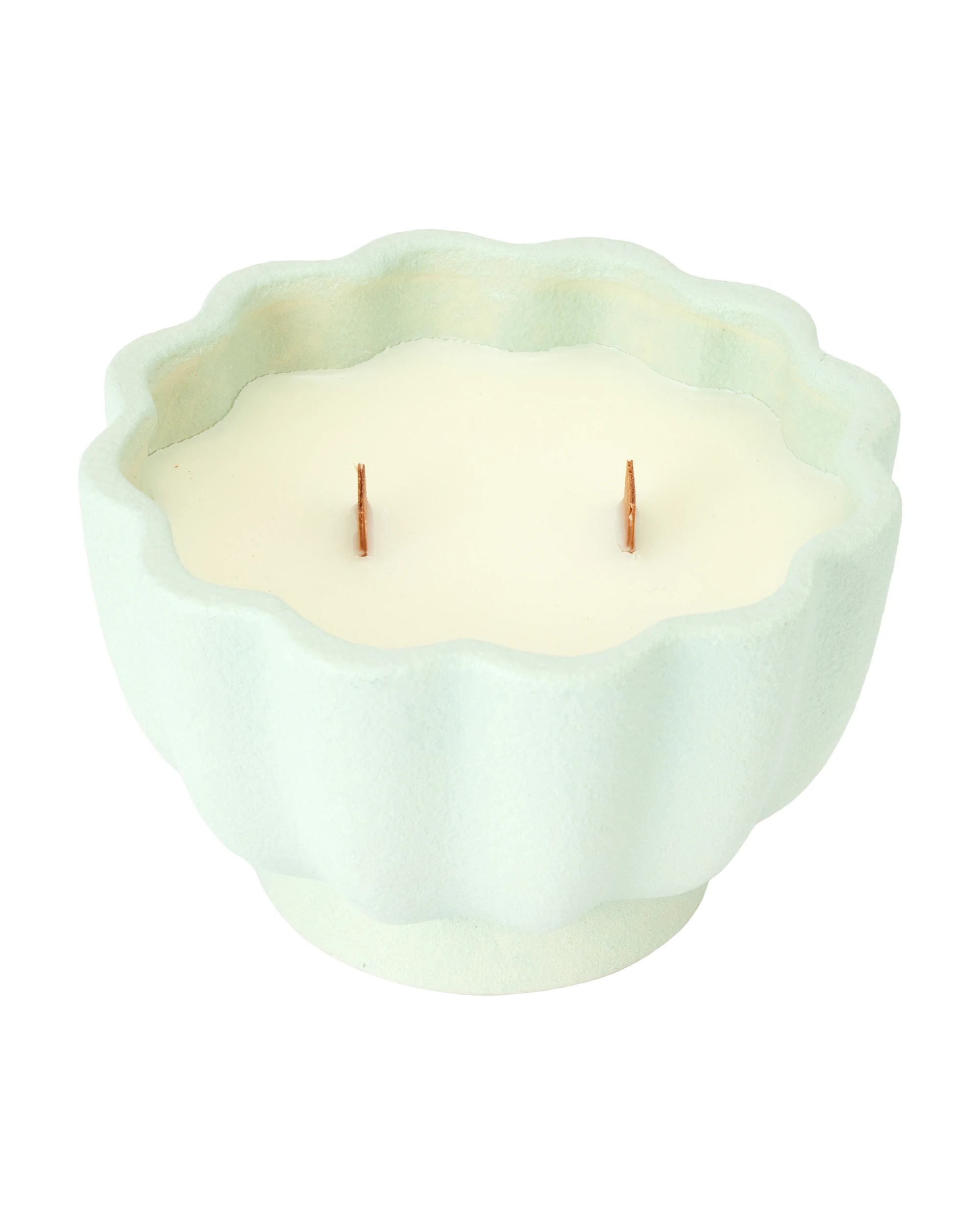2 Sage Wave Pedestal Ceramic Candle, 2 of 6
