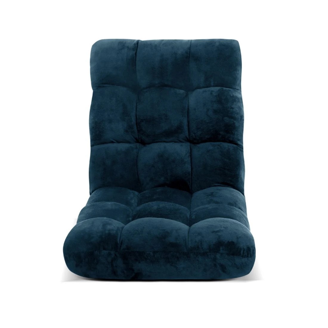 3 Artiss Floor Lounge Sofa Bed Flannel Fabric - Blue, 3 of 6