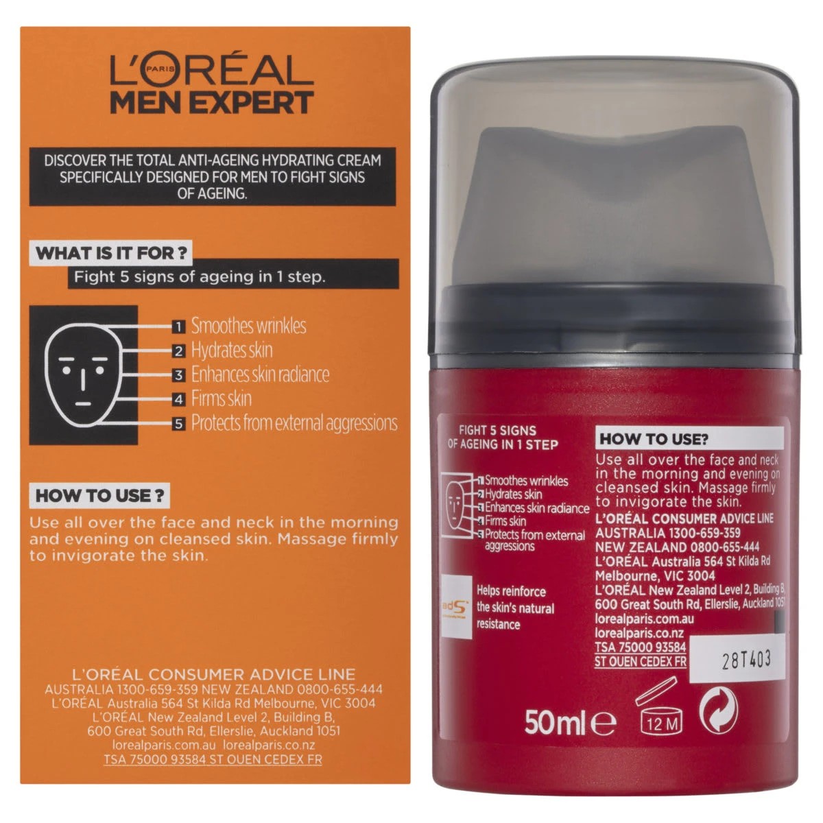 8 L'Oreal Paris Men Expert Vita Lift 5 Moisturiser 50ml - French Vine Extract, 8 of 8