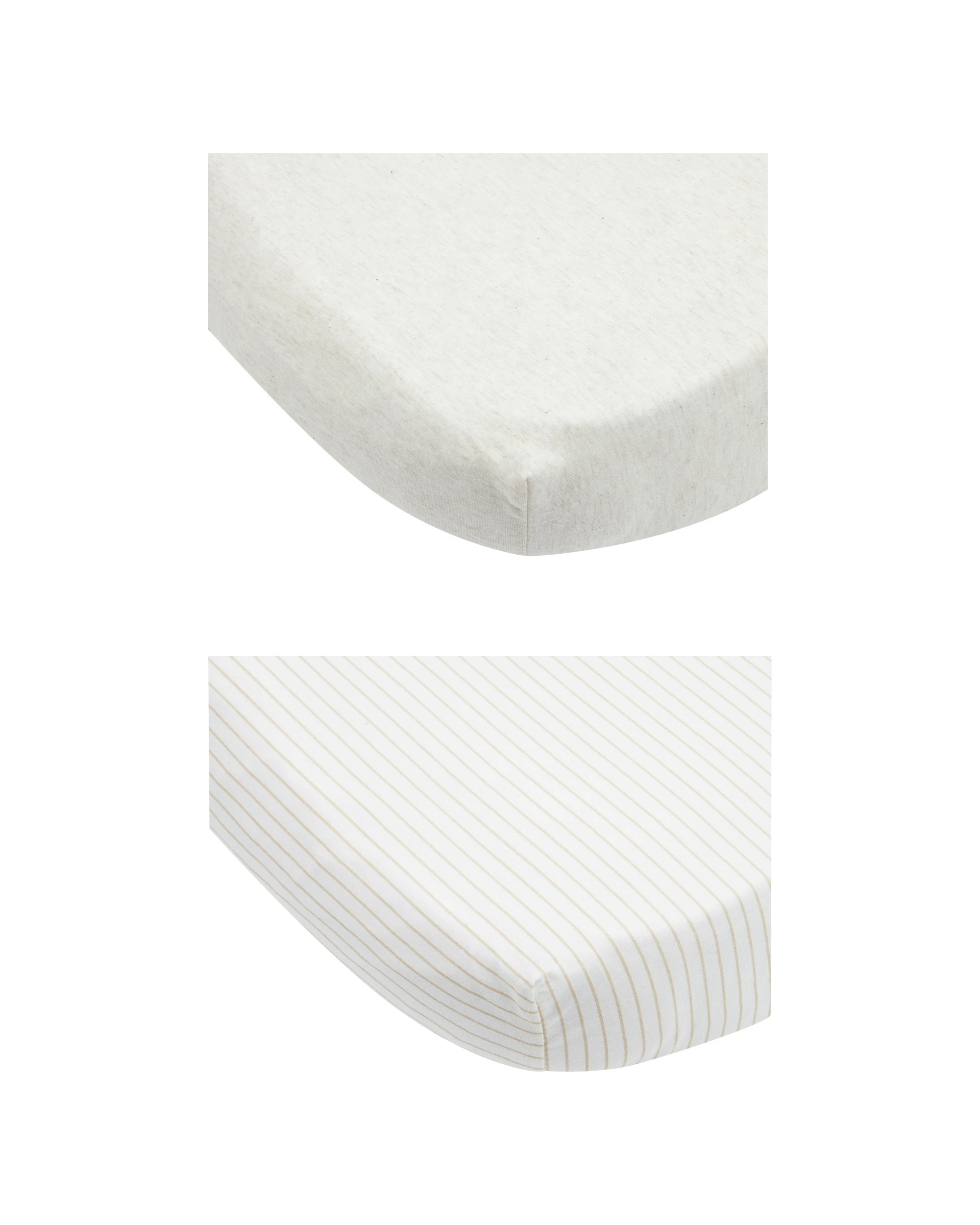 1 2 Pack Cotton Jersey Fitted Co-Sleeper Bassinet Sheets, 1 of 6