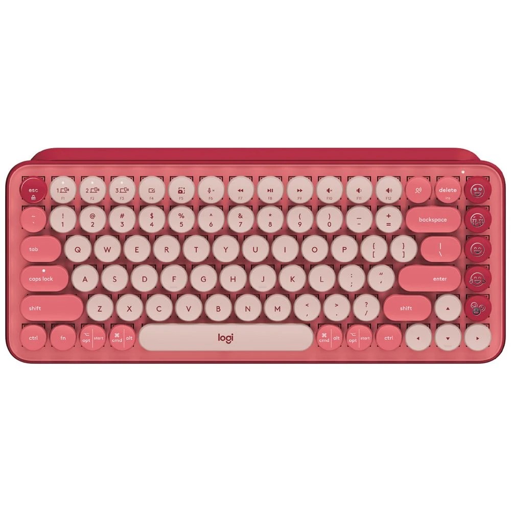 1 Logitech POP Keys Wireless Keyboard Heartbreaker Rose, 1 of 8