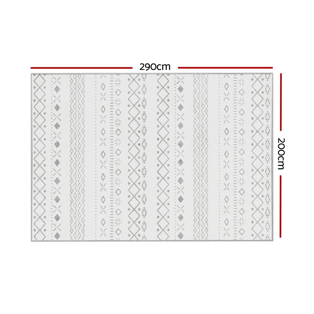 2 Artiss Floor Rug 200x290 Washable Mat Carpet Short Pile Una - Multi, 2 of 4