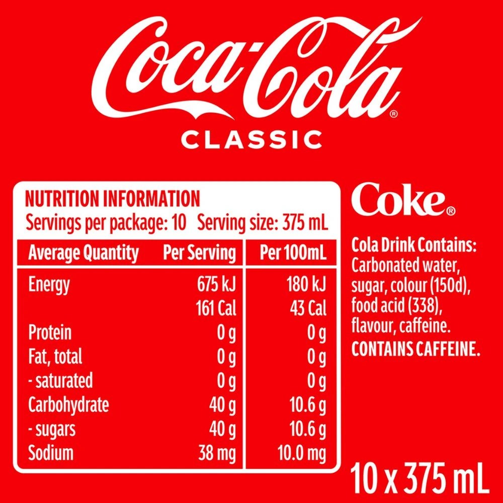 4 Coca-Cola Cans 375mL 20 Pack, 4 of 4