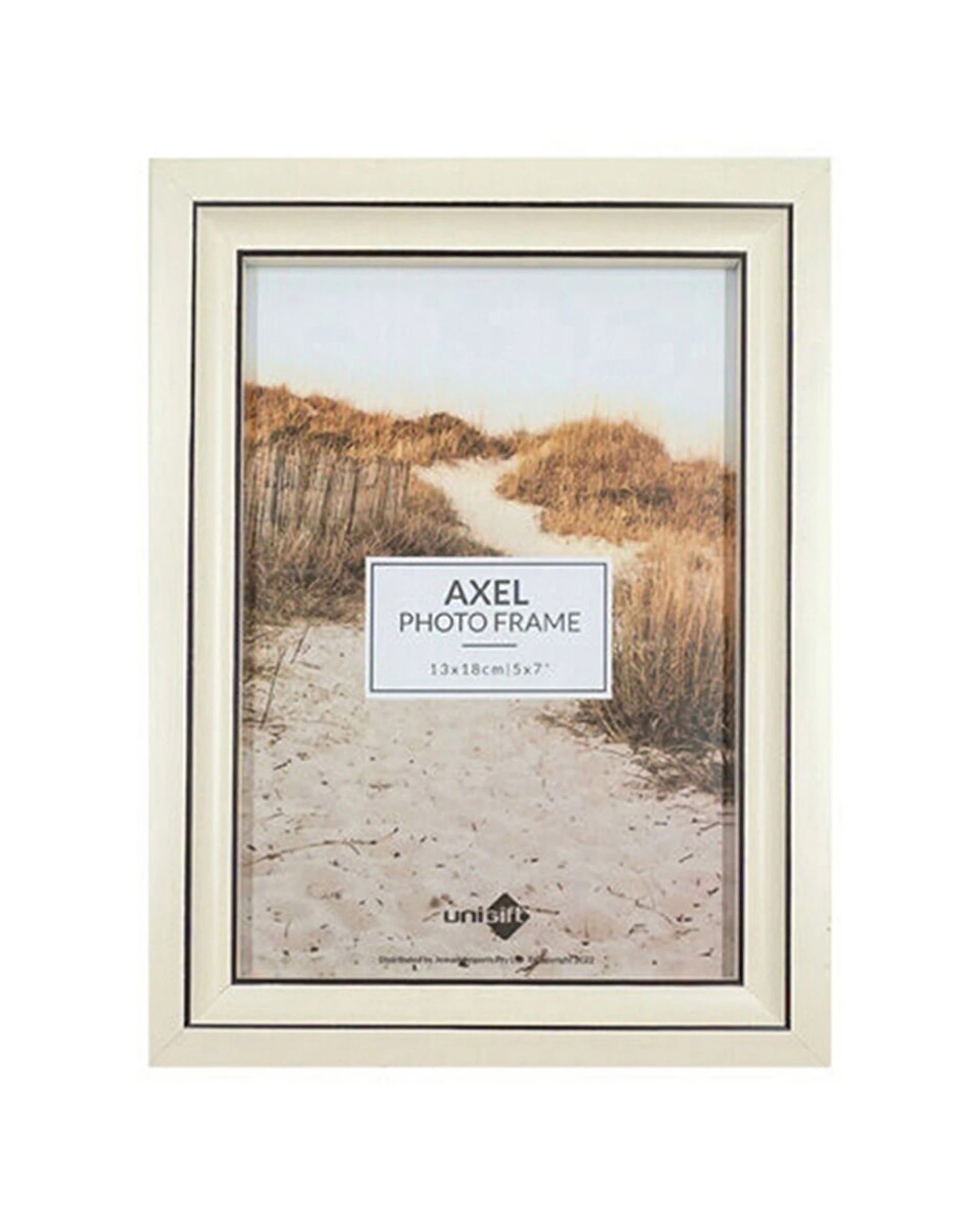 1 Unigift Axel Glass Home Decor Picture Photo Frame 13x18cm Ivory - Multi, 1 of 1