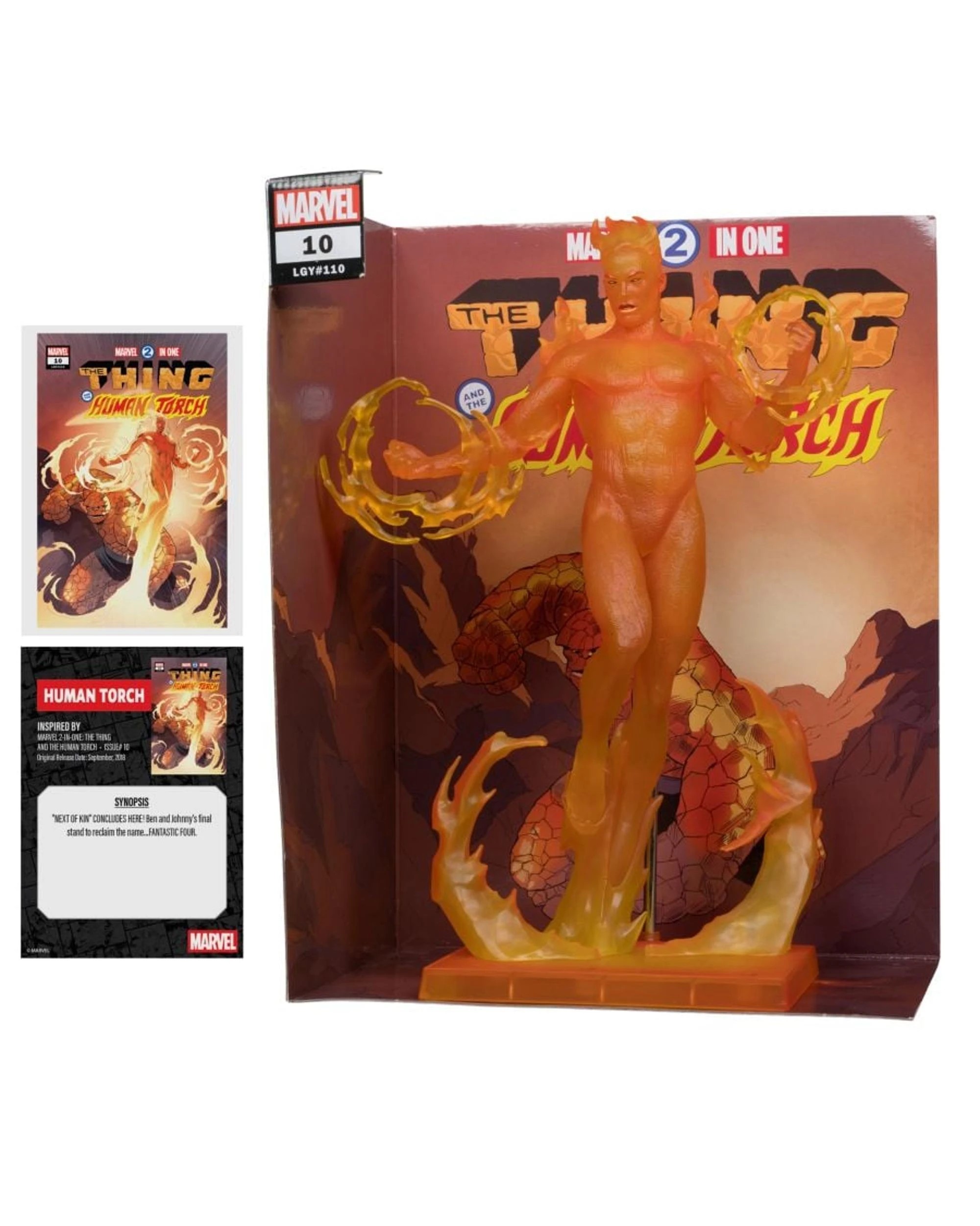 4 Marvel Collection Fantastic Four Marvel 2-in-One #10 Human Torch 1:6 Scale Figure, 4 of 10