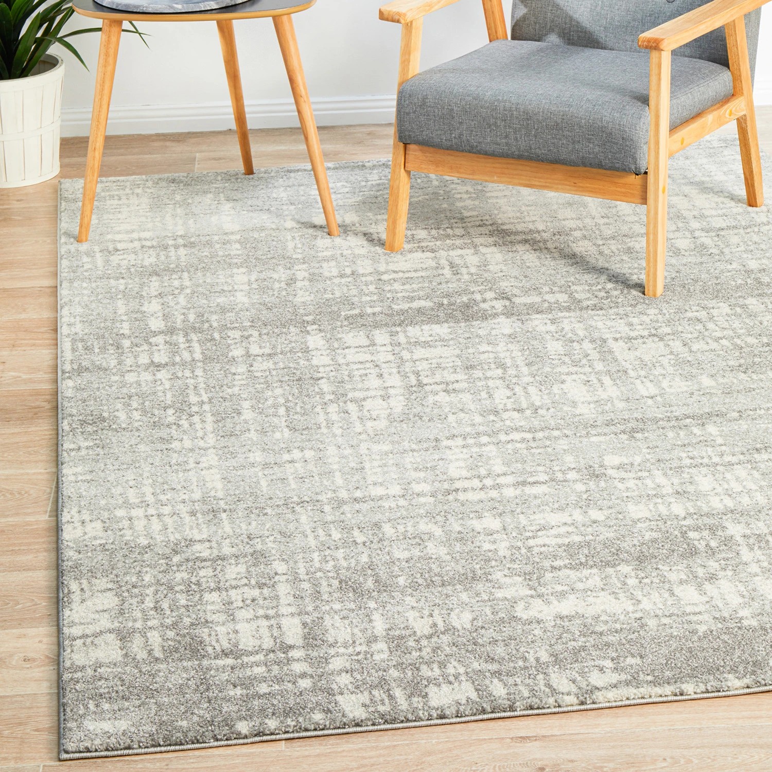 3 Common Ground Rugs Phantom 354 290x200cm - Large Power Loomed Pet Friendly Floor Rug - Silver, 3 of 9