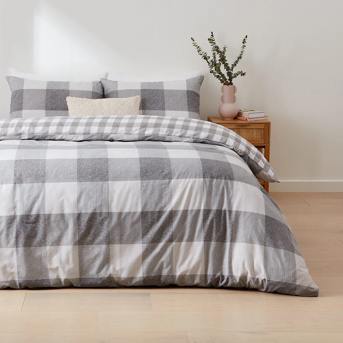 1 Asher Cotton Rich Reversible Quilt Cover Set - King Bed, 1 of 6