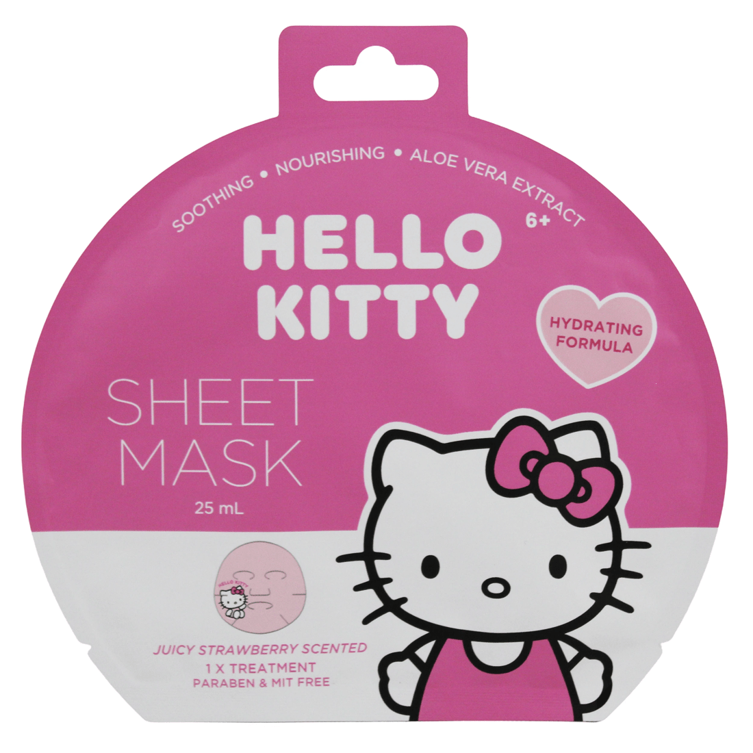 1 Hello Kitty Sheet Mask 25ml - Juicy Strawberry Scented, 1 of 2