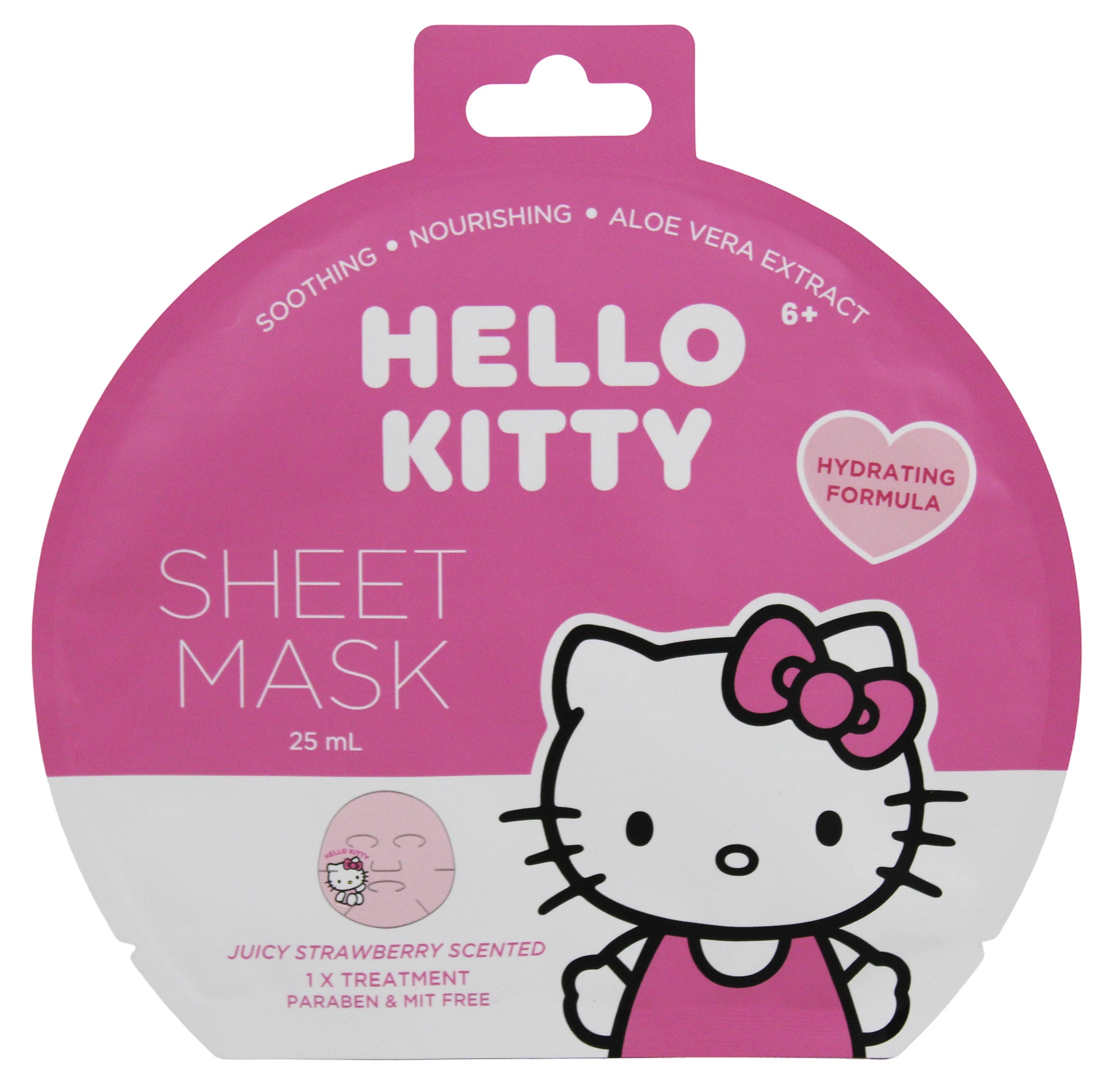 1 Hello Kitty Sheet Mask 25ml - Juicy Strawberry Scented, 1 of 2