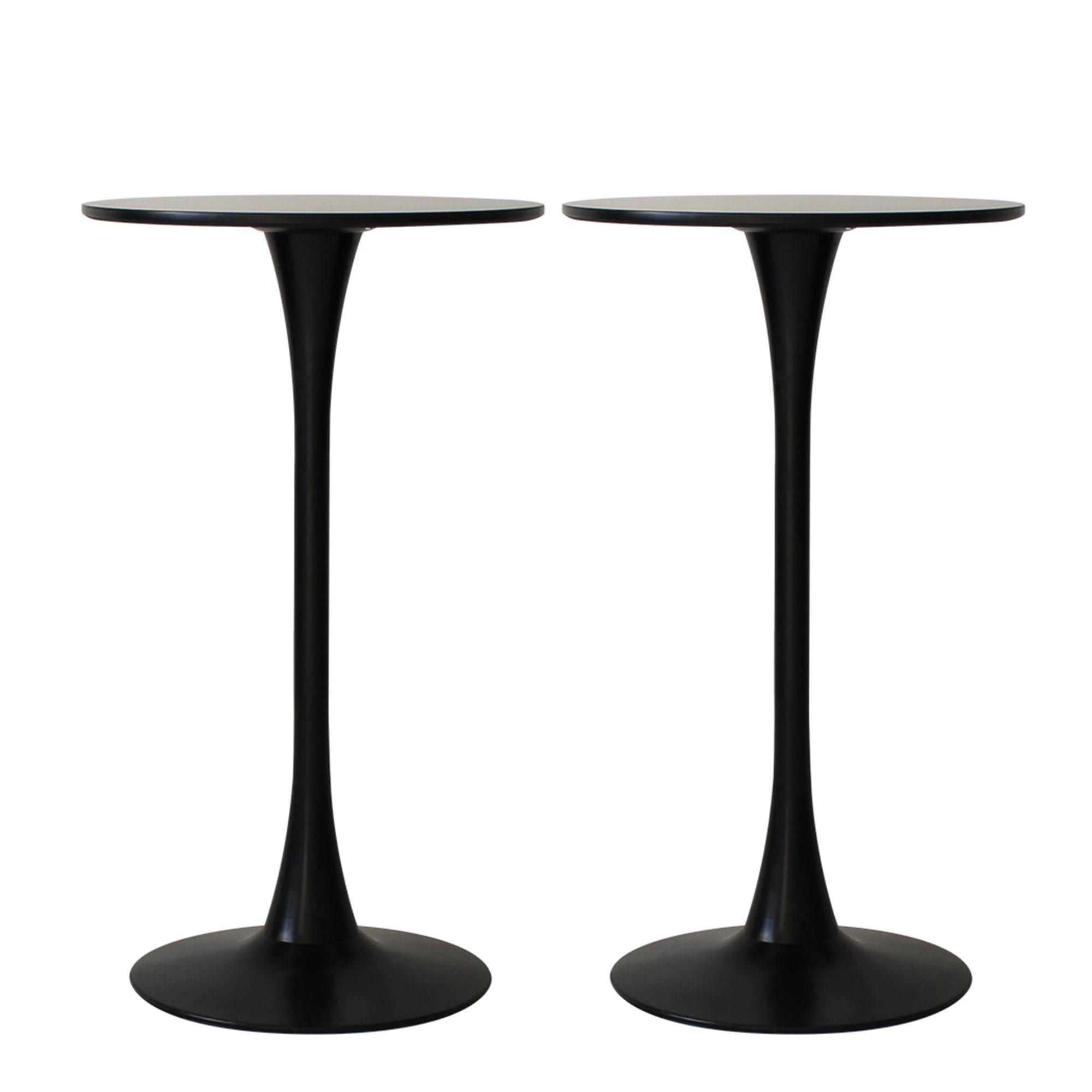2 Levede 2x Round Marble Bar Tables - Black, 2 of 6