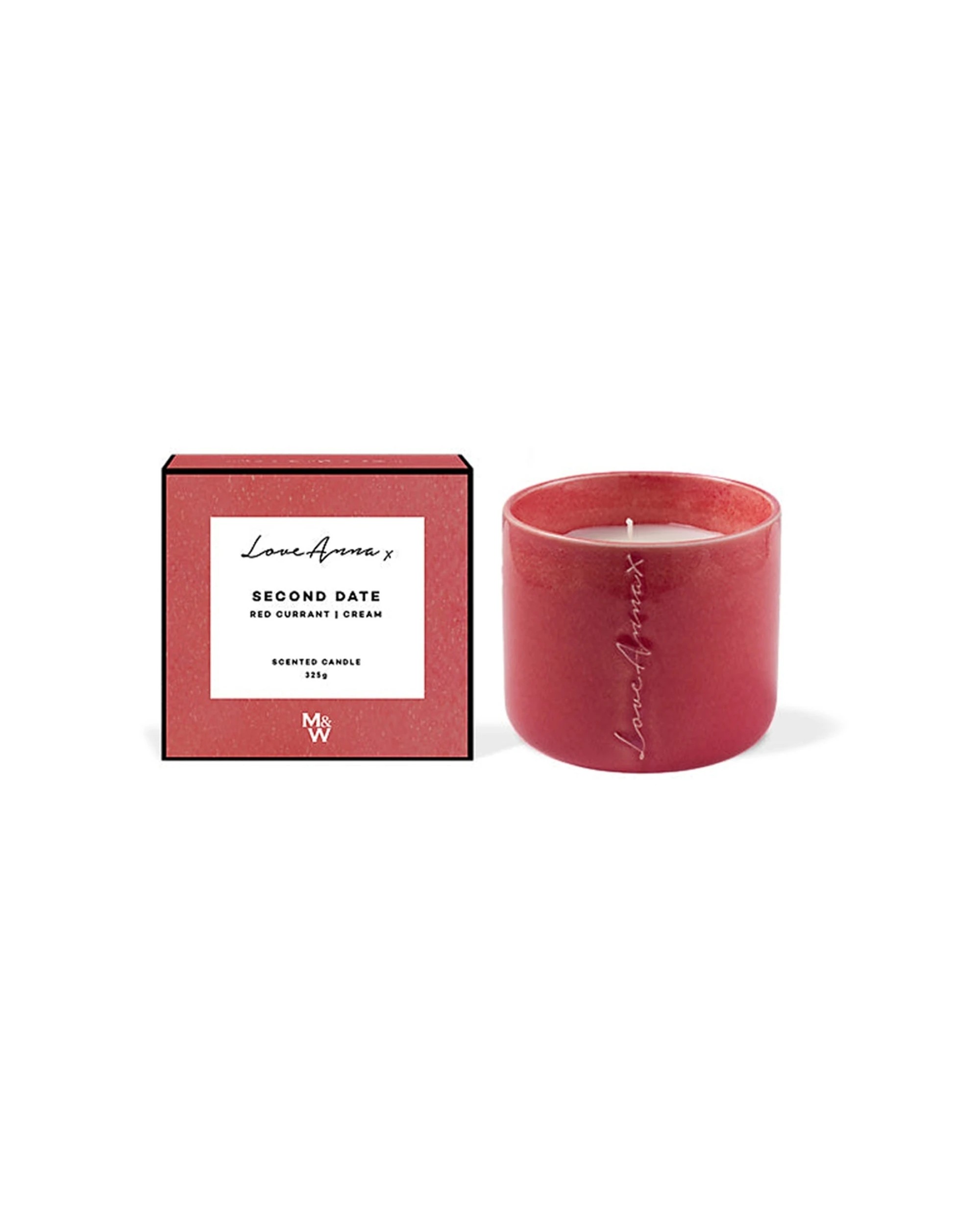 1 Love Anna x Chapters Second Date Scented Candle Red Currant And Cream 325g - Red, 1 of 2