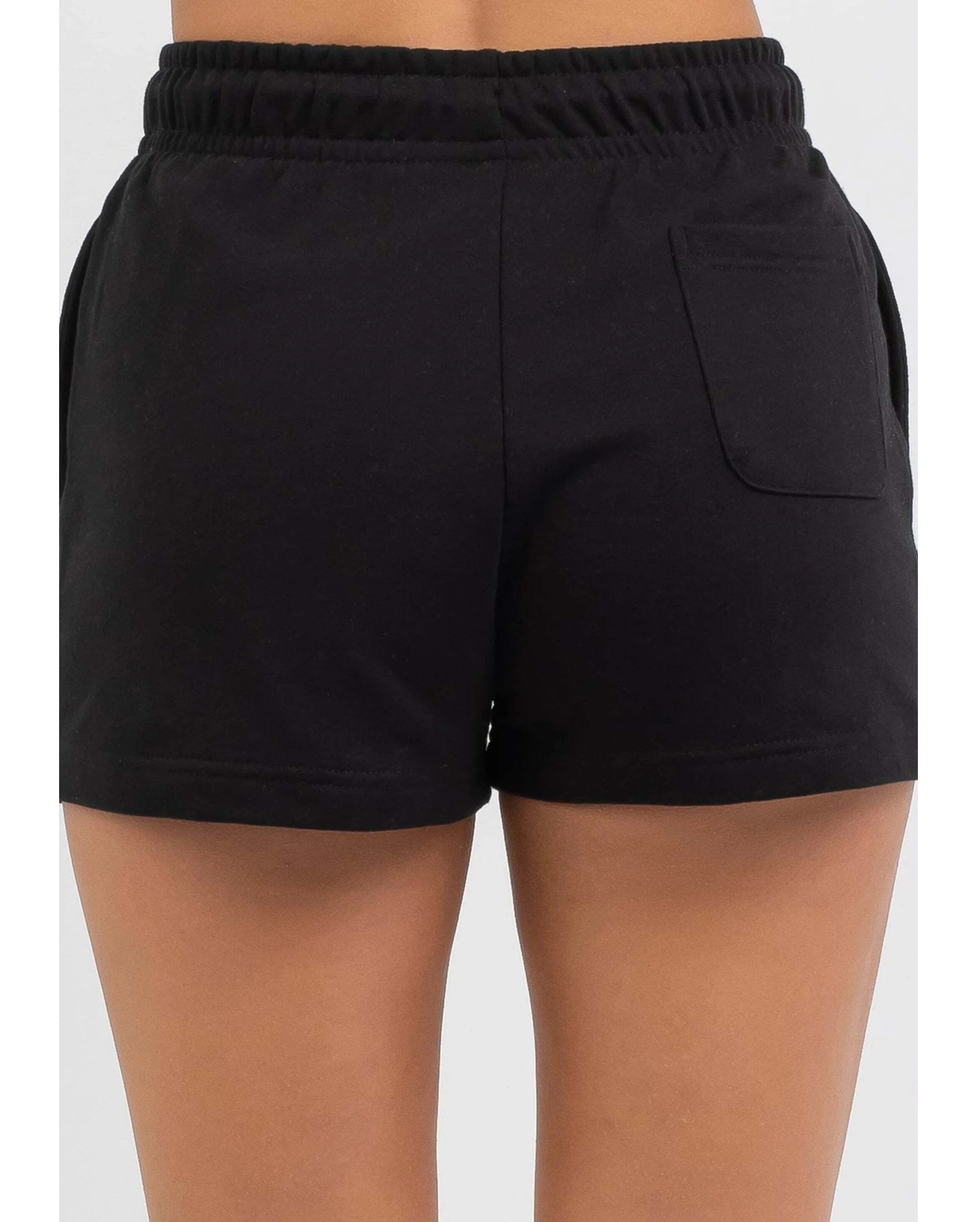 2 Champion Womens French Terry C Logo Cotton Sports Activewear Shorts - XS - Black, 2 of 4