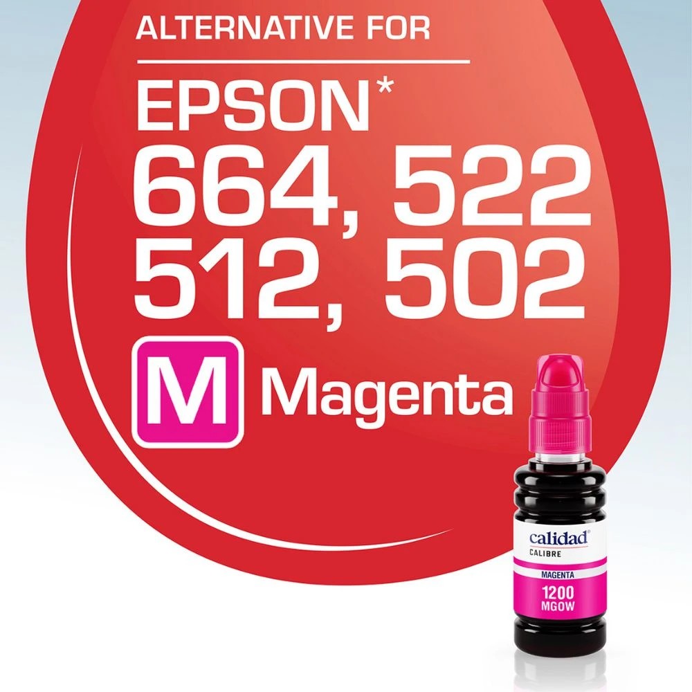 2 Calidad Ink Bottle Epson 502/512/522/664 Magenta, 2 of 7