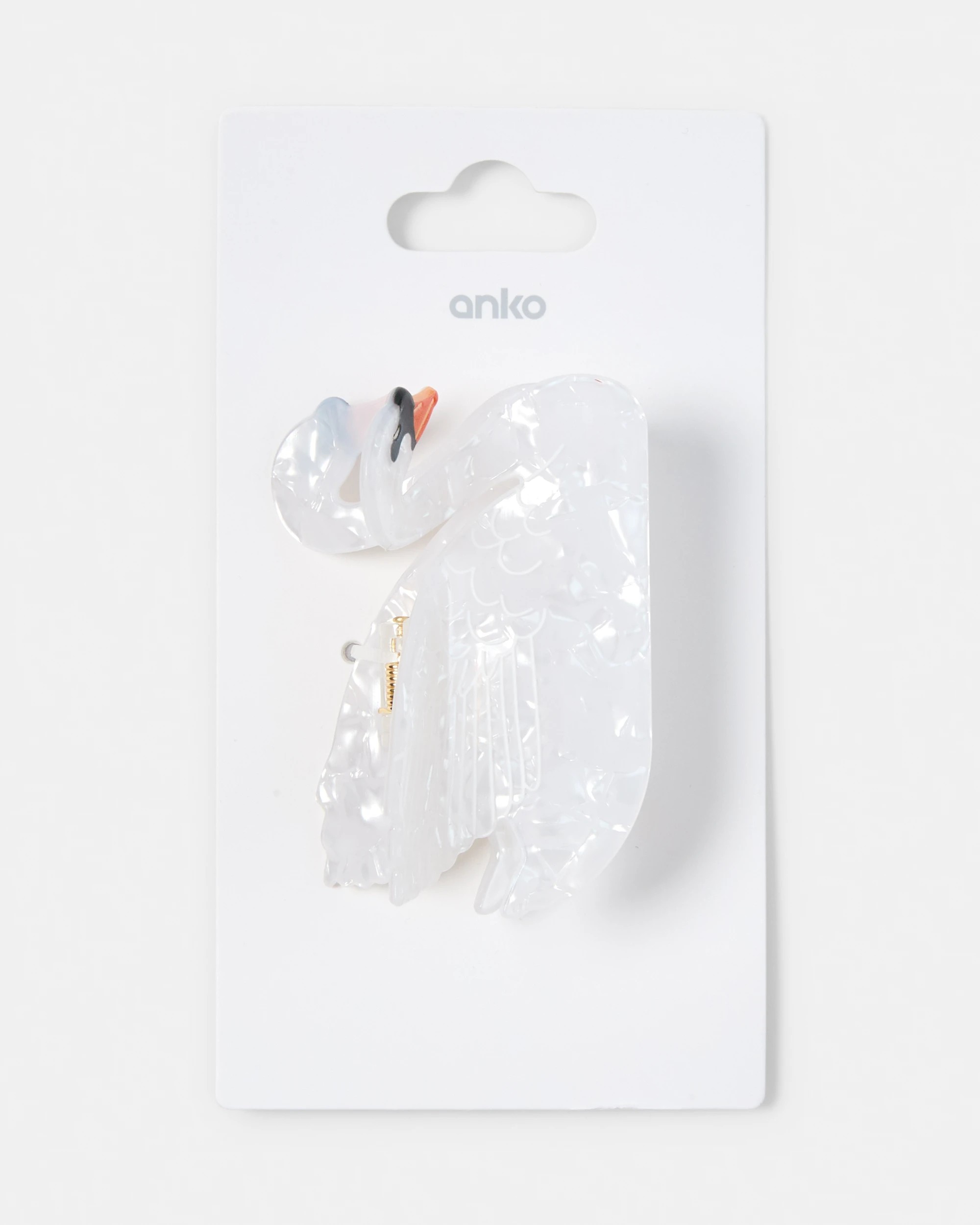 3 White Novelty Swan Claw Hair Clip, 3 of 3