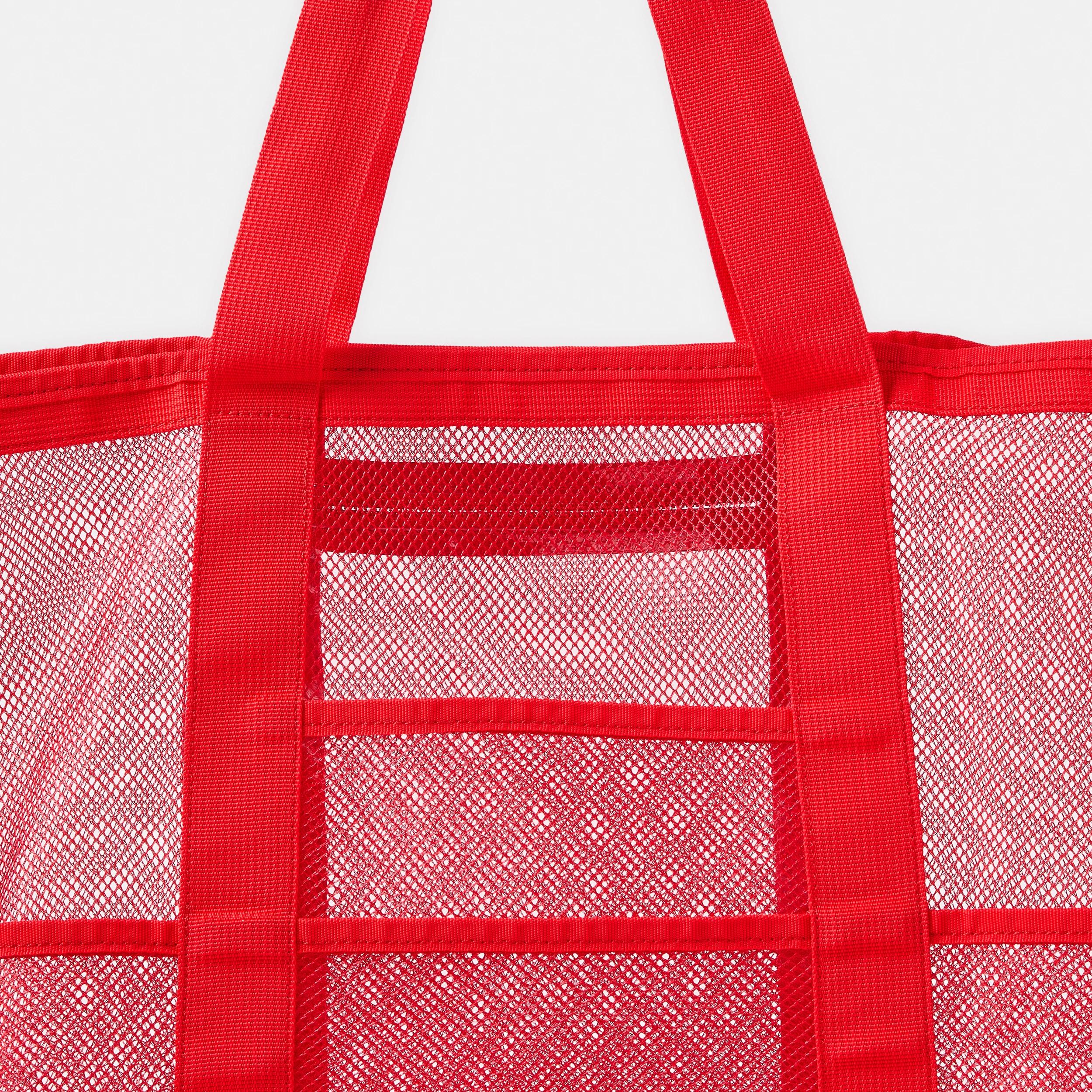 3 Mesh Beach Tote Bag Red, 3 of 5