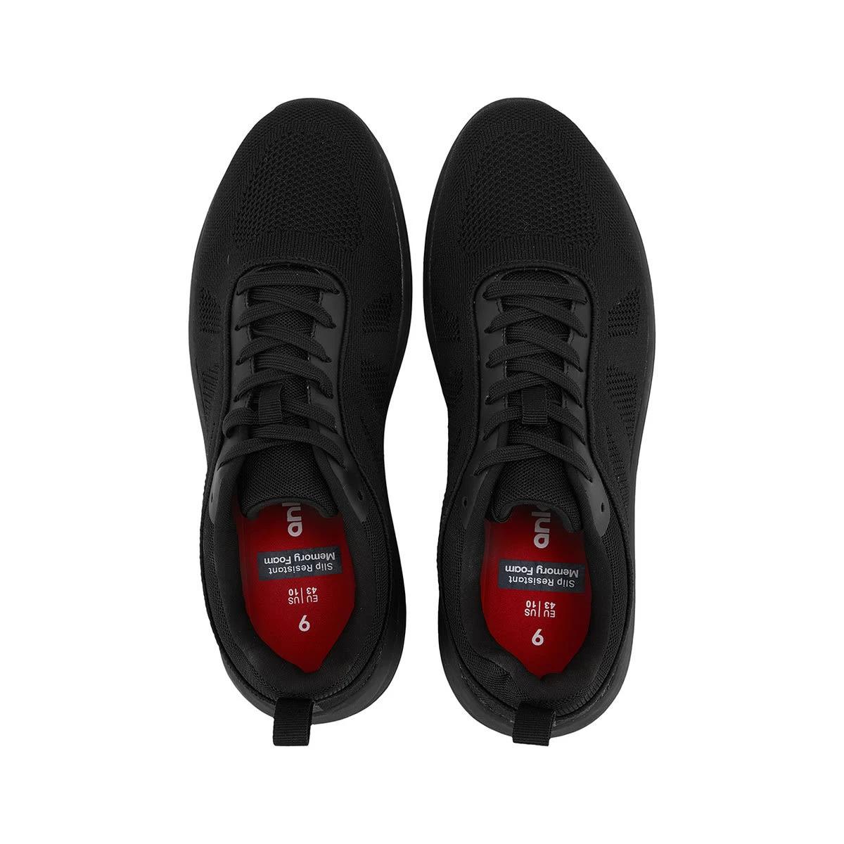 2 Slip Resistant Lace Up Sneakers Black, 2 of 5