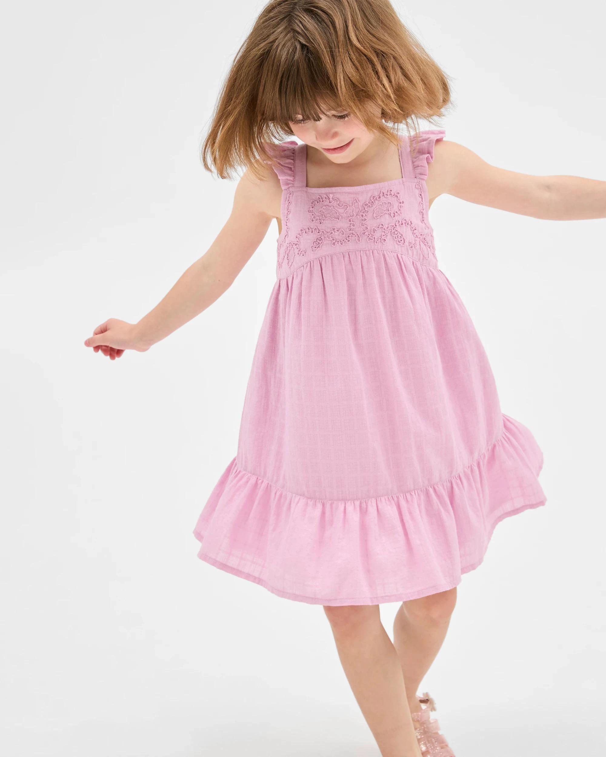 3 Target Australian Cotton Flutter Sleeve Midi Dress PURPLE, 3 of 6