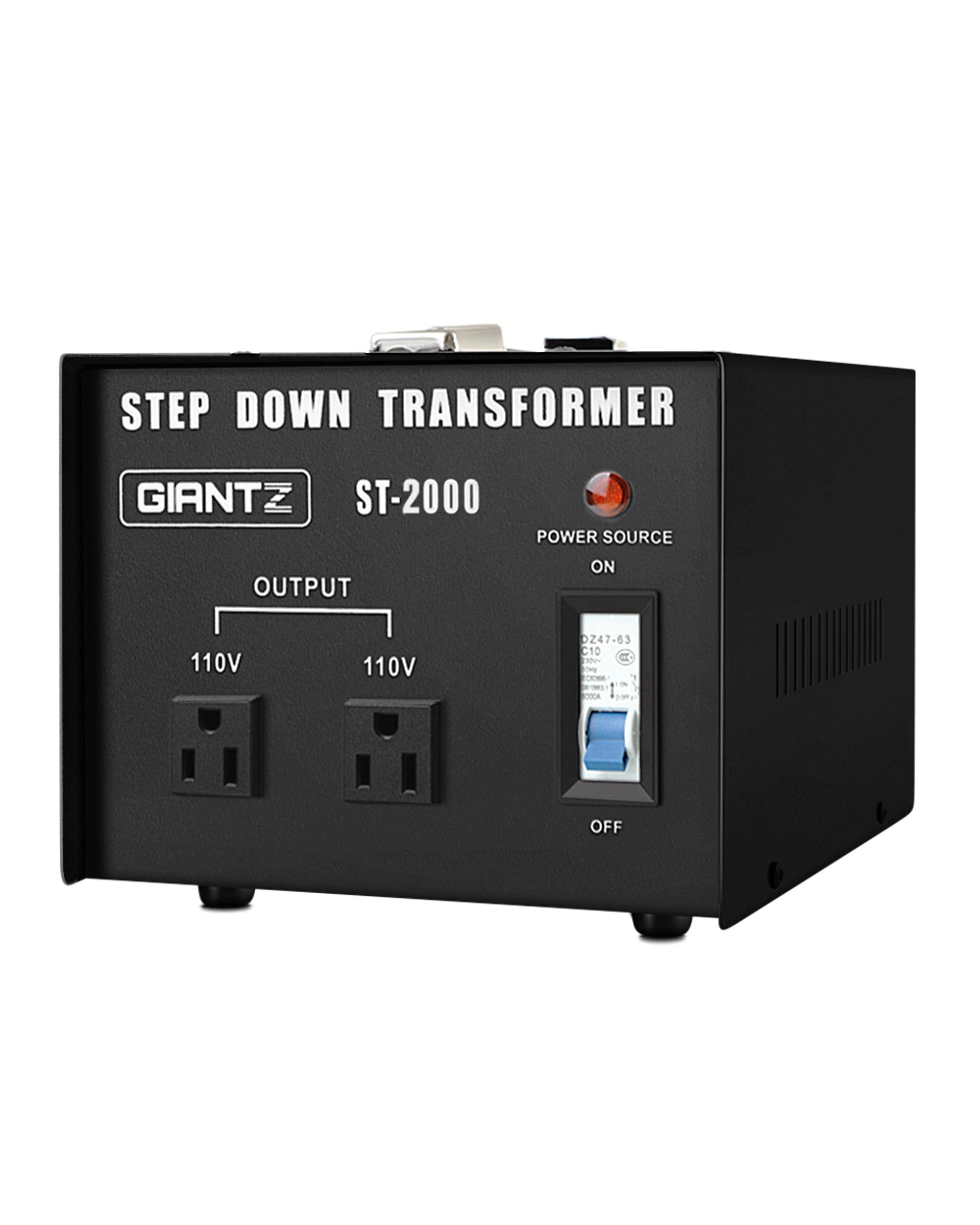 1 Giantz Step Down Transformer 2000W 240V TO 110V Stepdown Voltage Converter - Black, 1 of 4