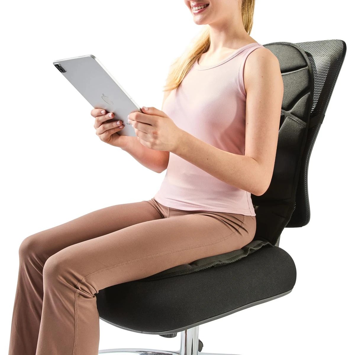 1 Seat and Back Massager - Black, 1 of 7