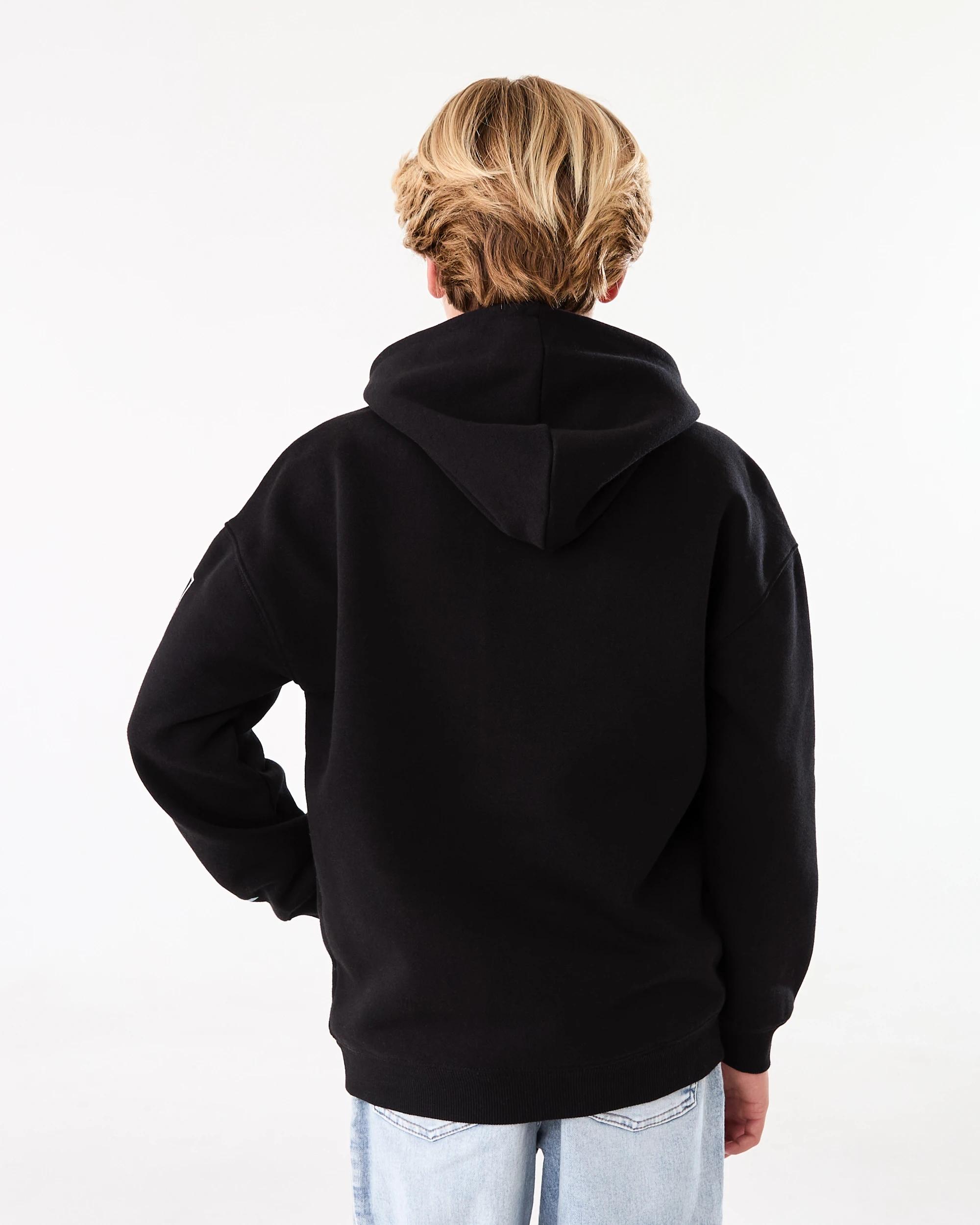 2 Oversized Print Hoodie Blk Slogan, 2 of 8