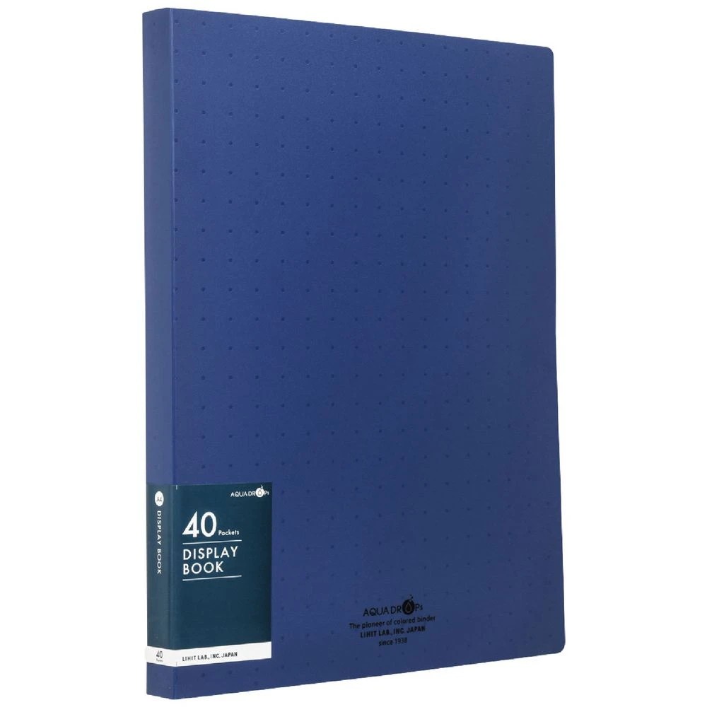 1 Aqua Drops Display Book Fixed 40 Pockets Vivid Navy, 1 of 4