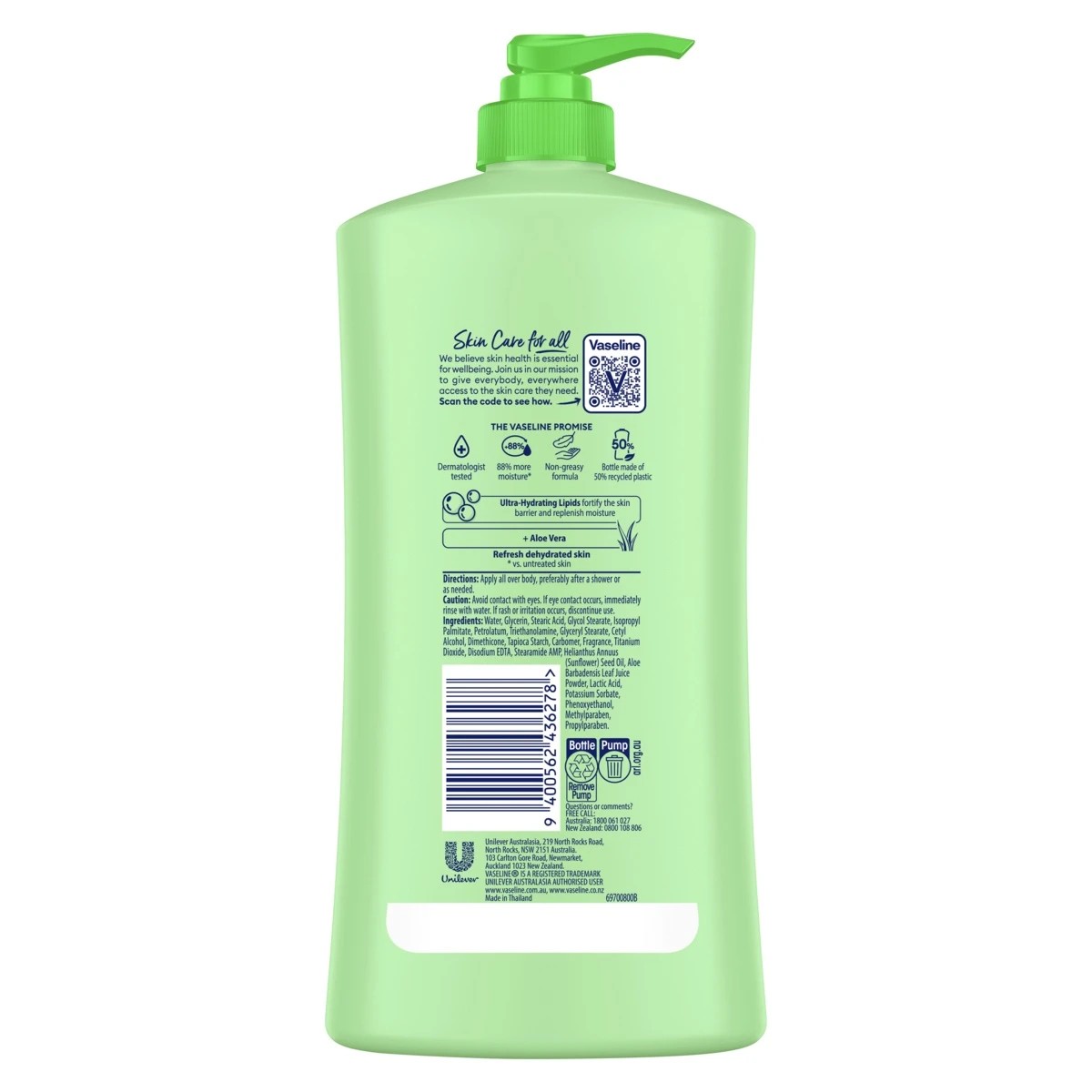 2 Vaseline Intensive Care Body Lotion 750ml - Aloe, 2 of 8
