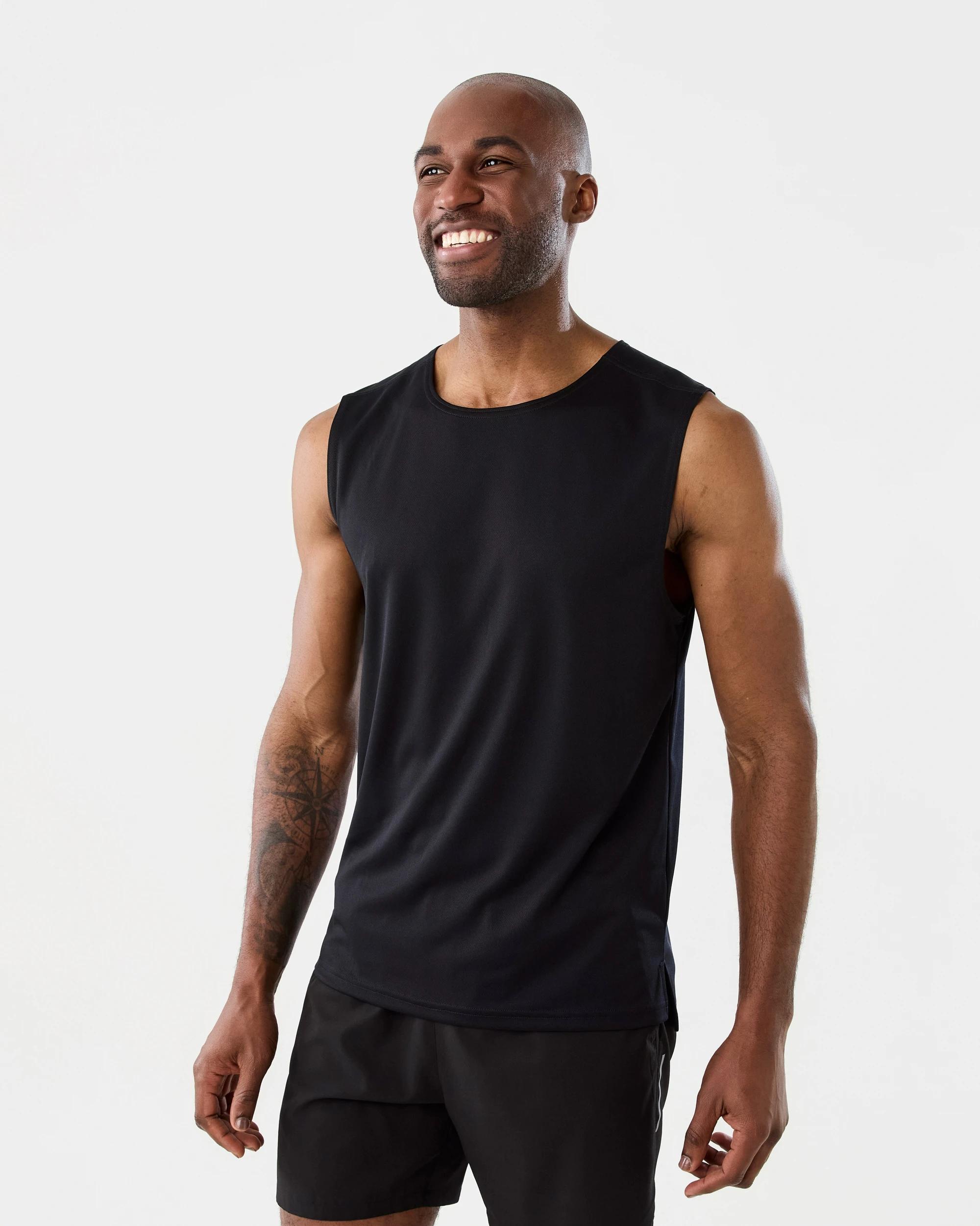 2 Active Mens Mesh Muscle Black, 2 of 7