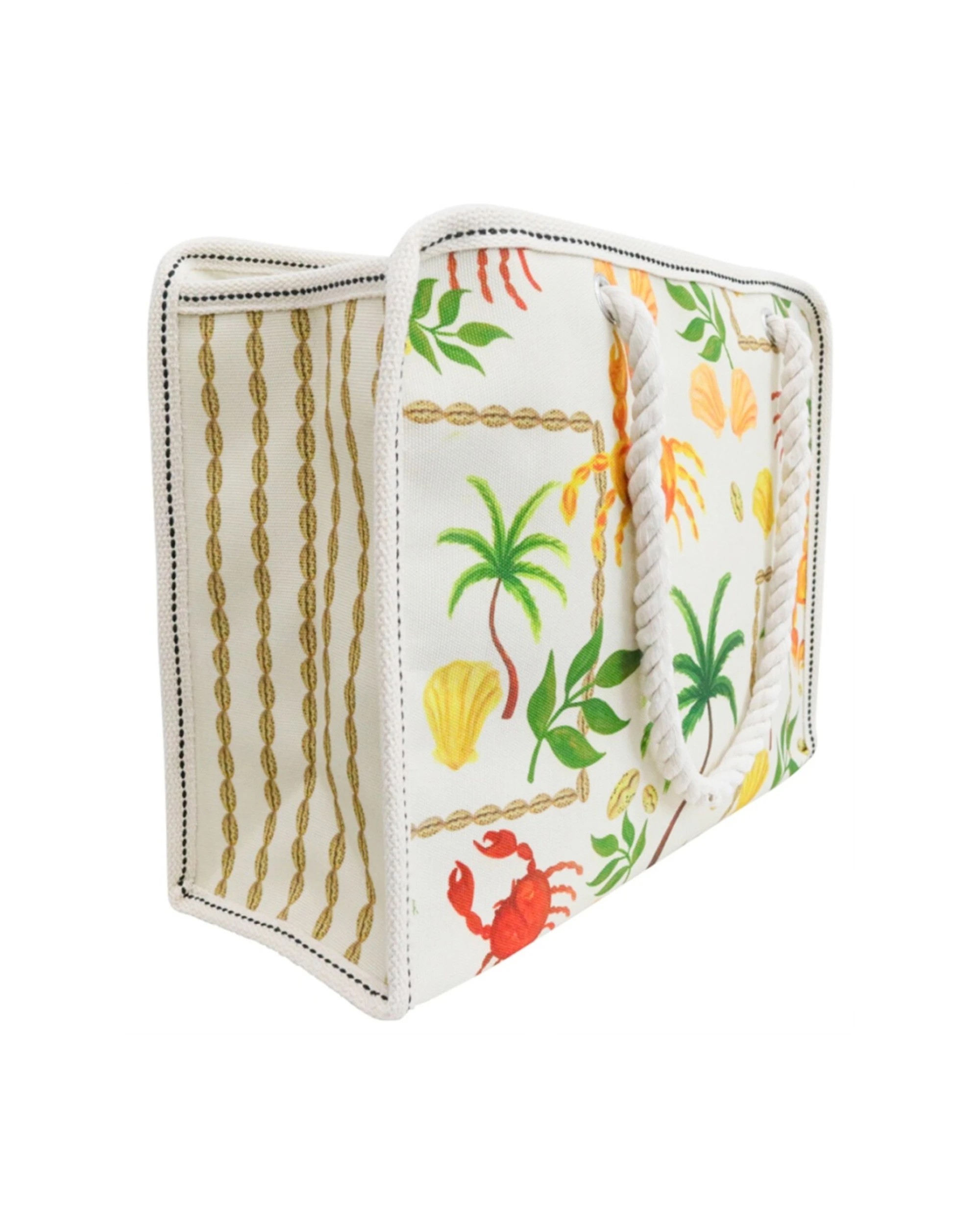 3 LVD Summer Newport Print Tote Bag With Rope Handles 42x17x32cm - Multi, 3 of 3