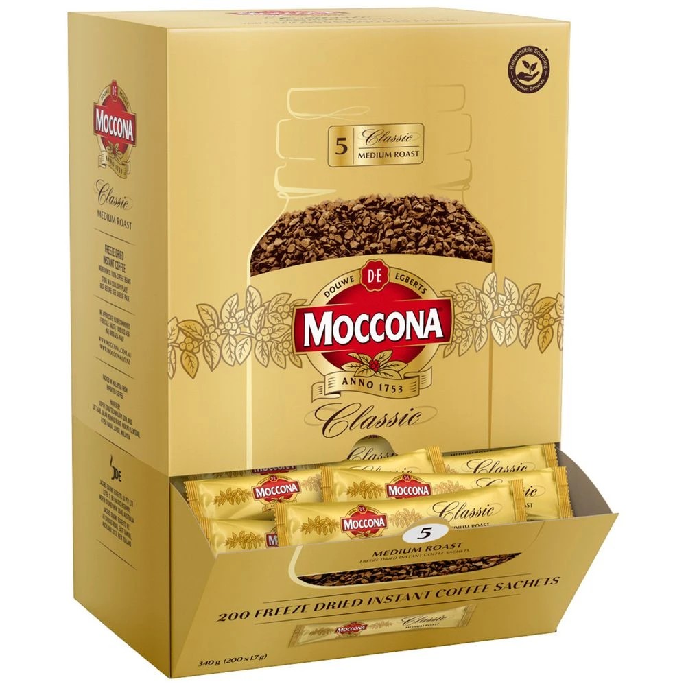 1 Moccona Classic Medium Roast Coffee Sachets 200 Pack, 1 of 1