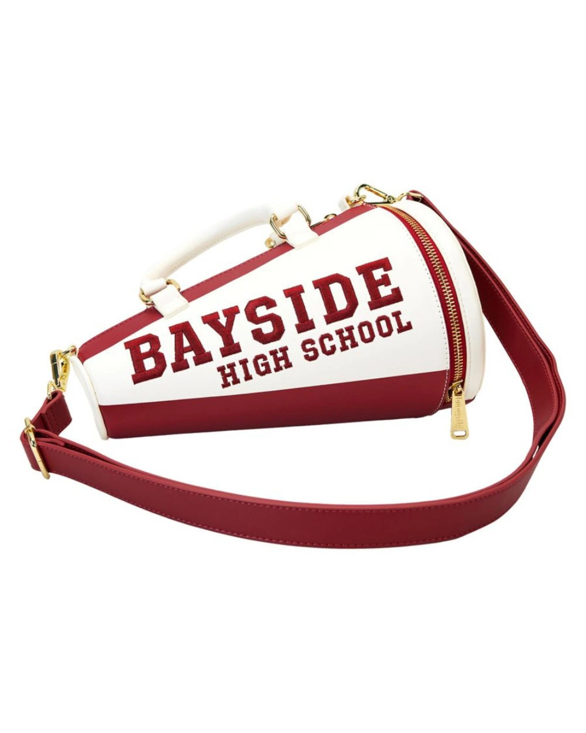 3 Loungefly Saved By The Bell Bayside High Megaphone Figural 10 inch Faux Leather Crossbody Bag, 3 of 5