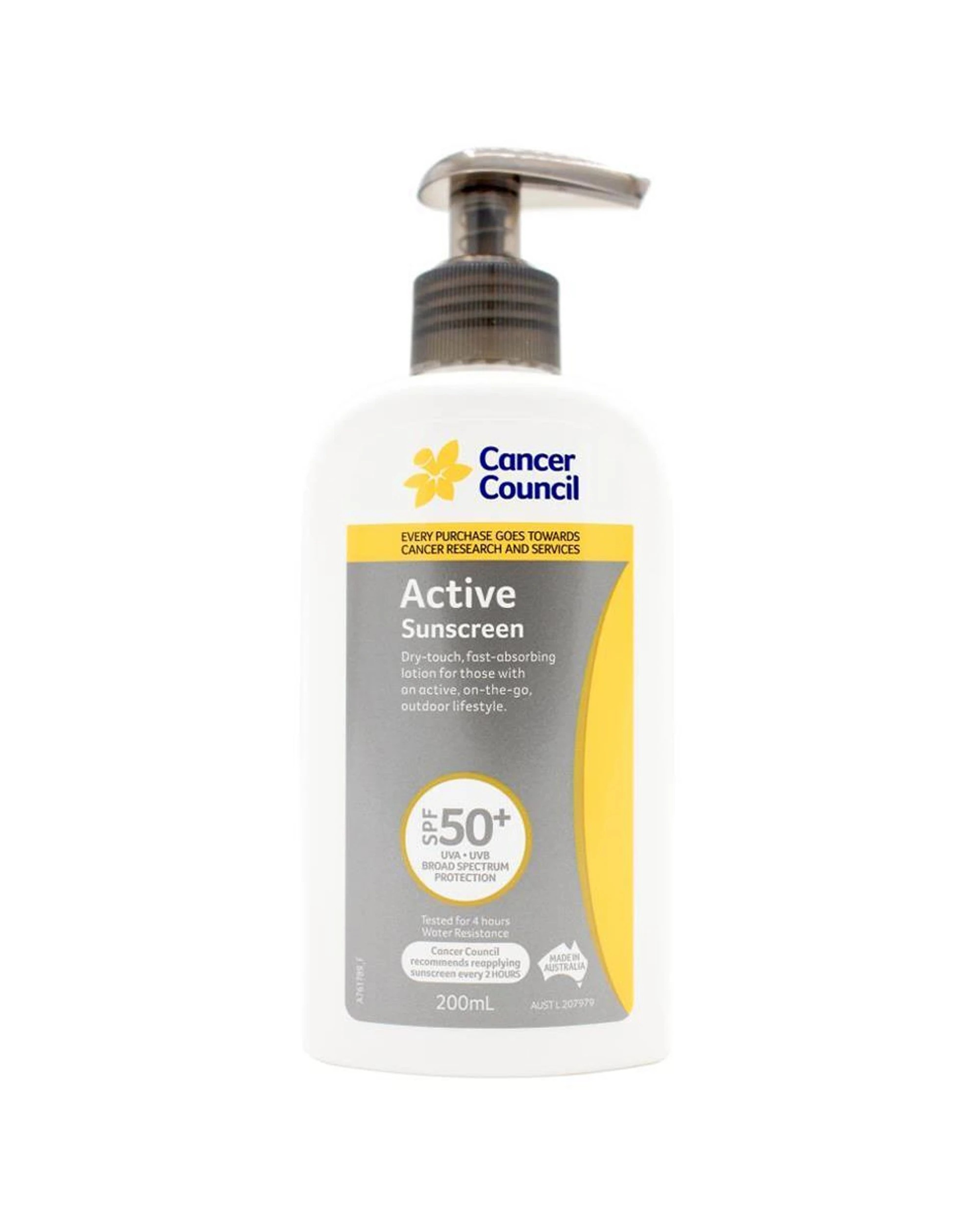 2 Cancer Council 4PK Active Sunscreen SPF50 Body Lotion 200ml - Multi, 2 of 3