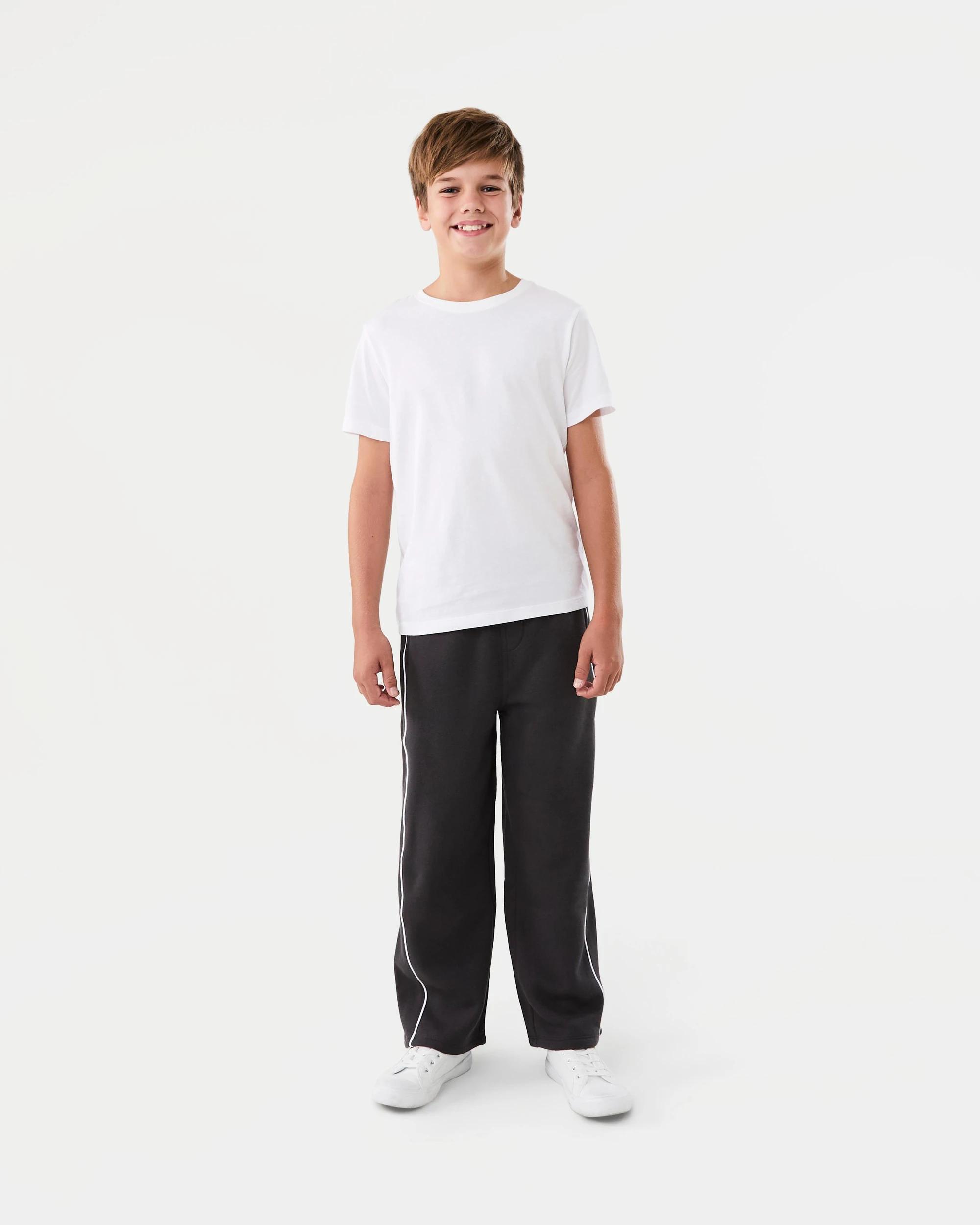 6 Panelled Trackpants Blk Sand, 6 of 7
