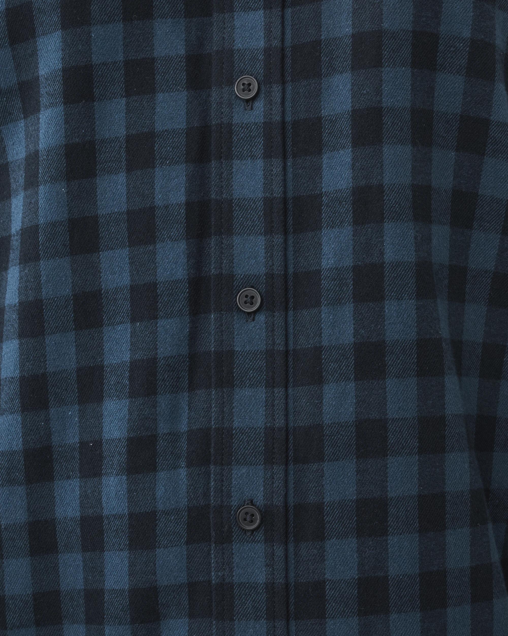 6 Long Sleeve Brushed Shirt Blu Check, 6 of 6