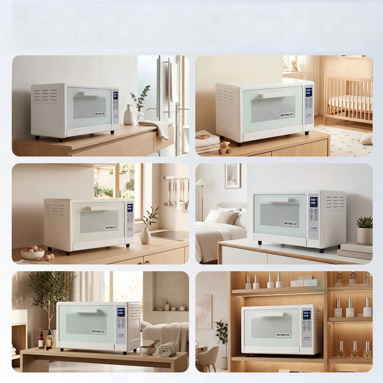 7 Advwin 24L Hot Towel Warmer UV Sanitizer Dryer Cabinet with Stainless Steel Rack 3 Auto Modes 24H Storage - White, 7 of 7